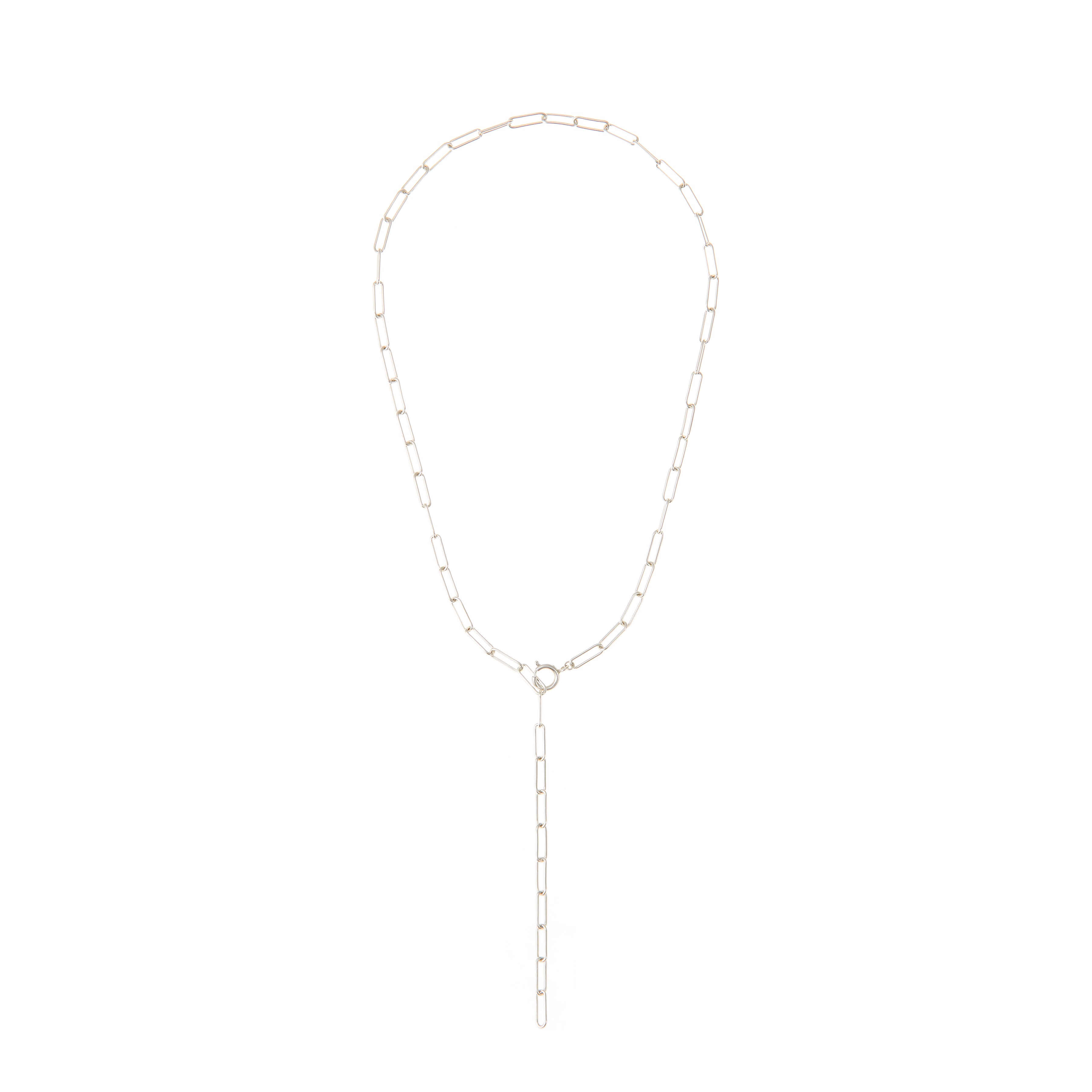 Coins chain necklace L - Sterling Silver Paperclip Necklace - The Future Rocks - 1