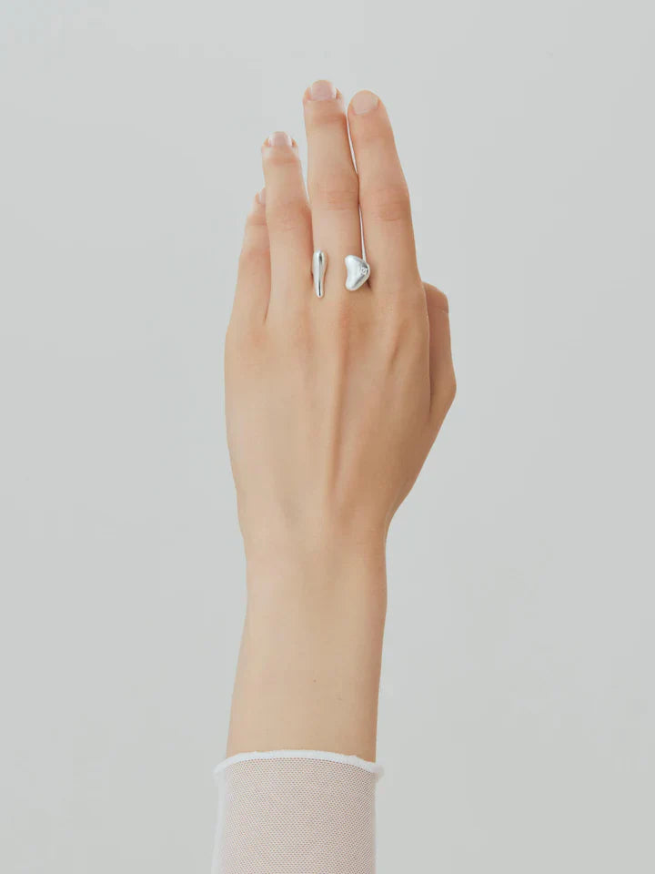 Water fork ring - Water Fork Sterling Silver Ring - The Future Rocks - 2