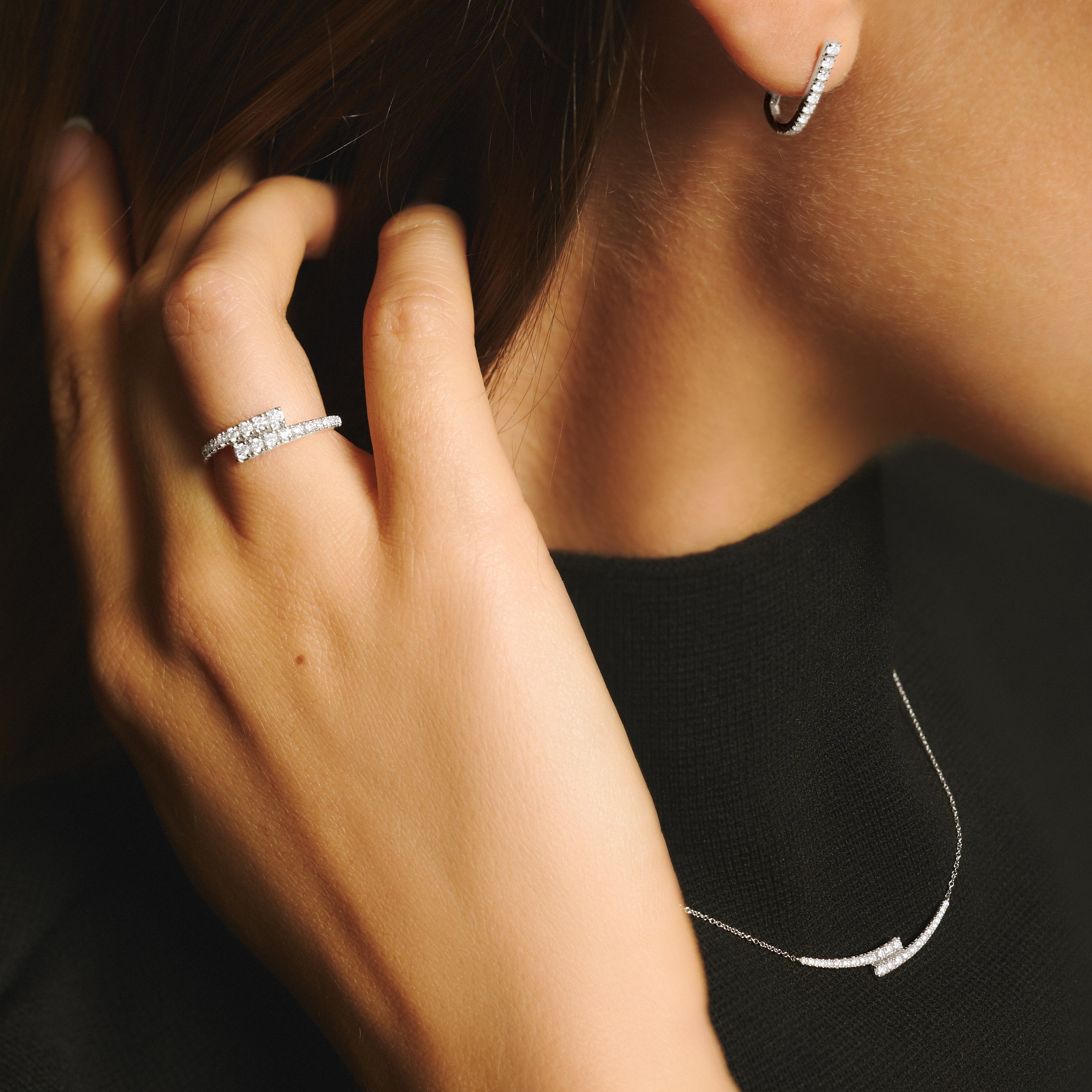 Ballerina graduated earrings - Diamond Graduated Earrings - The Future Rocks - 4