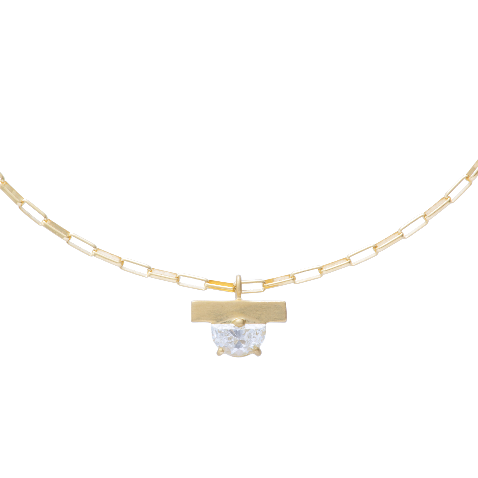 Half moon necklace - Half Moon Diamond Necklace - The Future Rocks - 1
