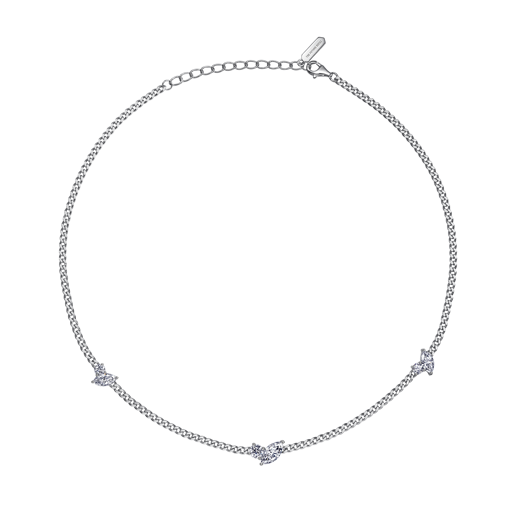 Clara curb-link necklace - Curb-Link Lab Diamond Necklace - The Future Rocks - 1