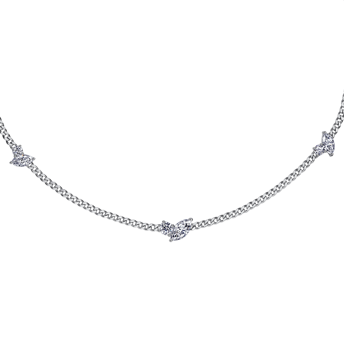 Clara curb-link necklace - Curb-Link Lab Diamond Necklace - The Future Rocks - 4