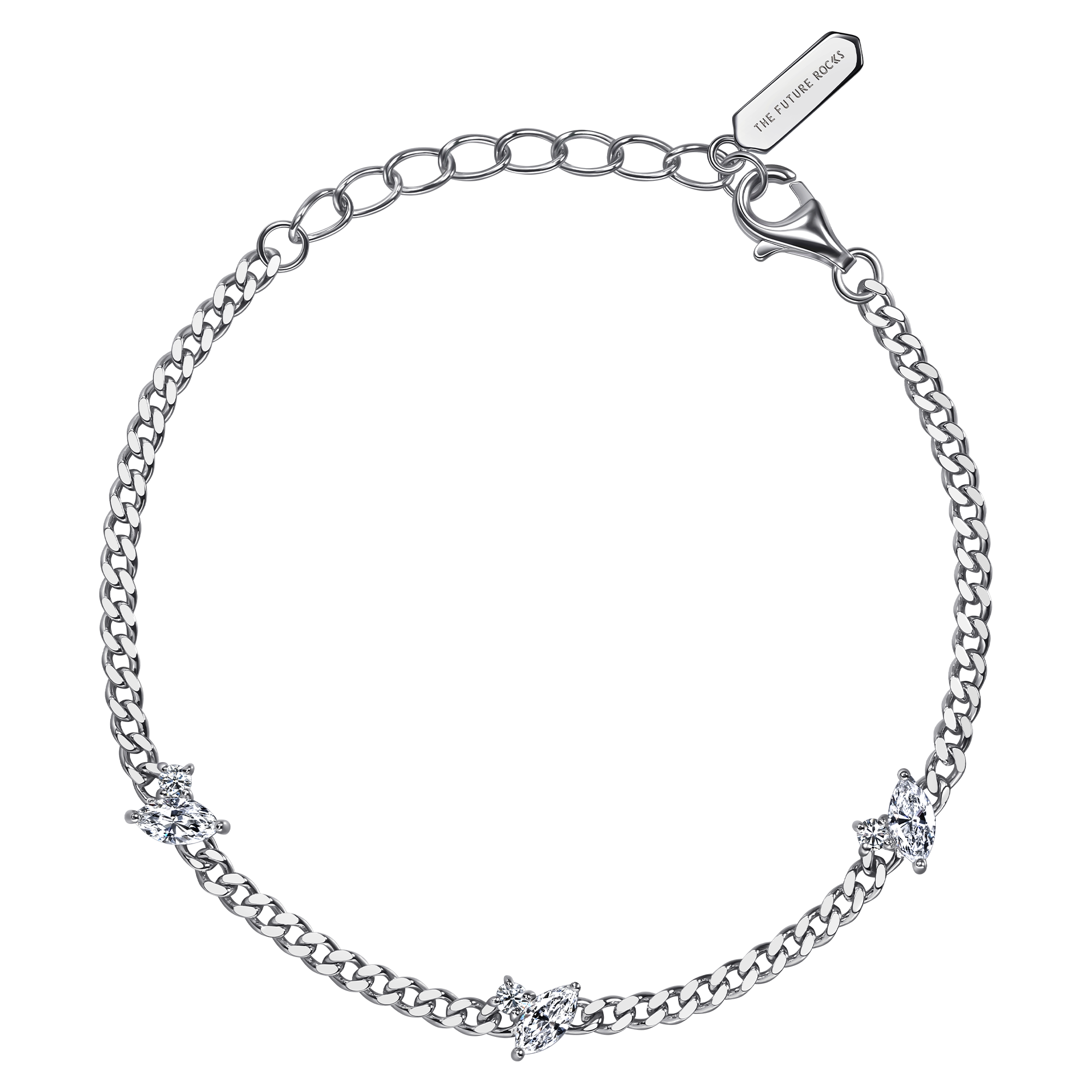 Clara curb-link bracelet - Curb-Link Lab Diamond Bracelet - The Future Rocks - 1