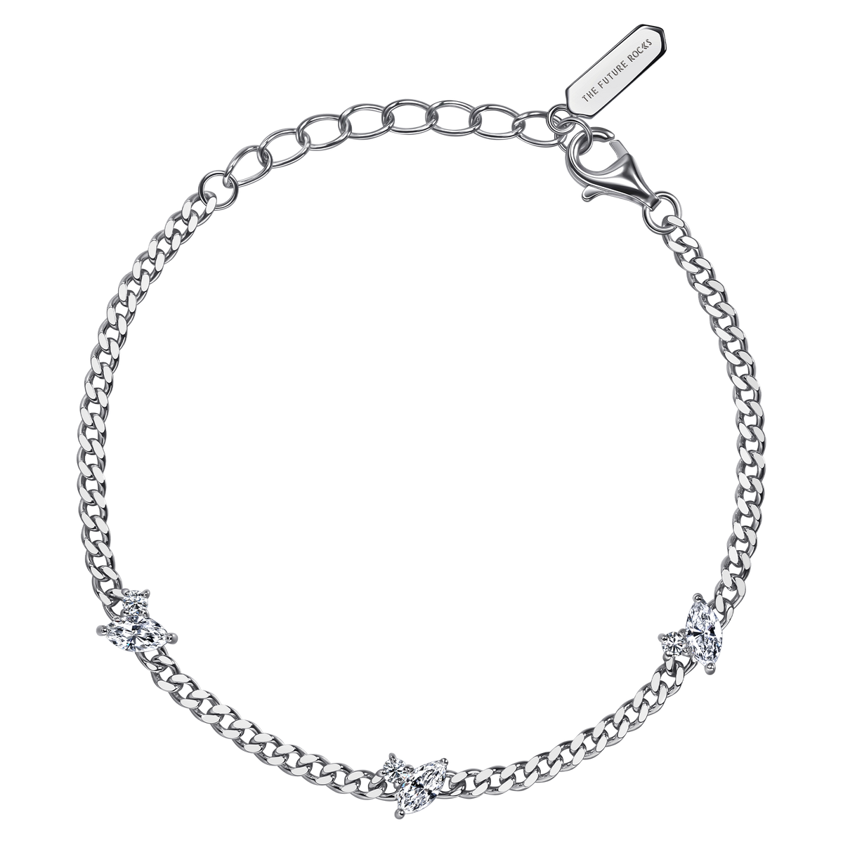 Clara curb-link bracelet - Curb-Link Lab Diamond Bracelet - The Future Rocks - 1