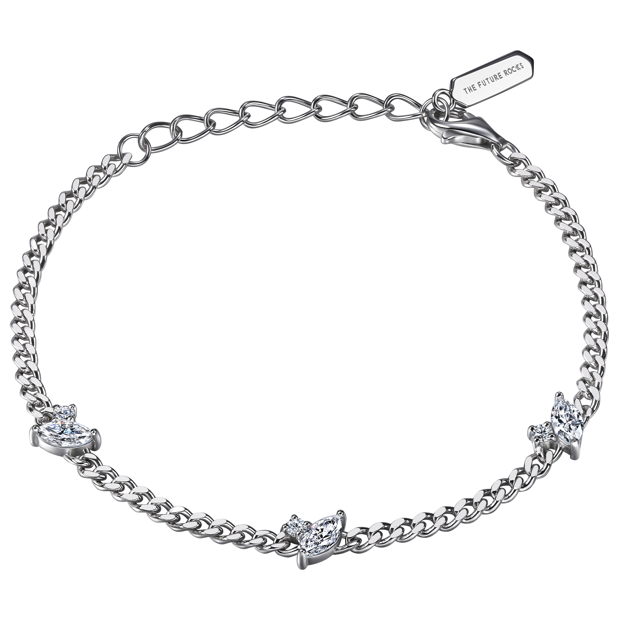 Clara curb-link bracelet - Curb-Link Lab Diamond Bracelet - The Future Rocks - 4