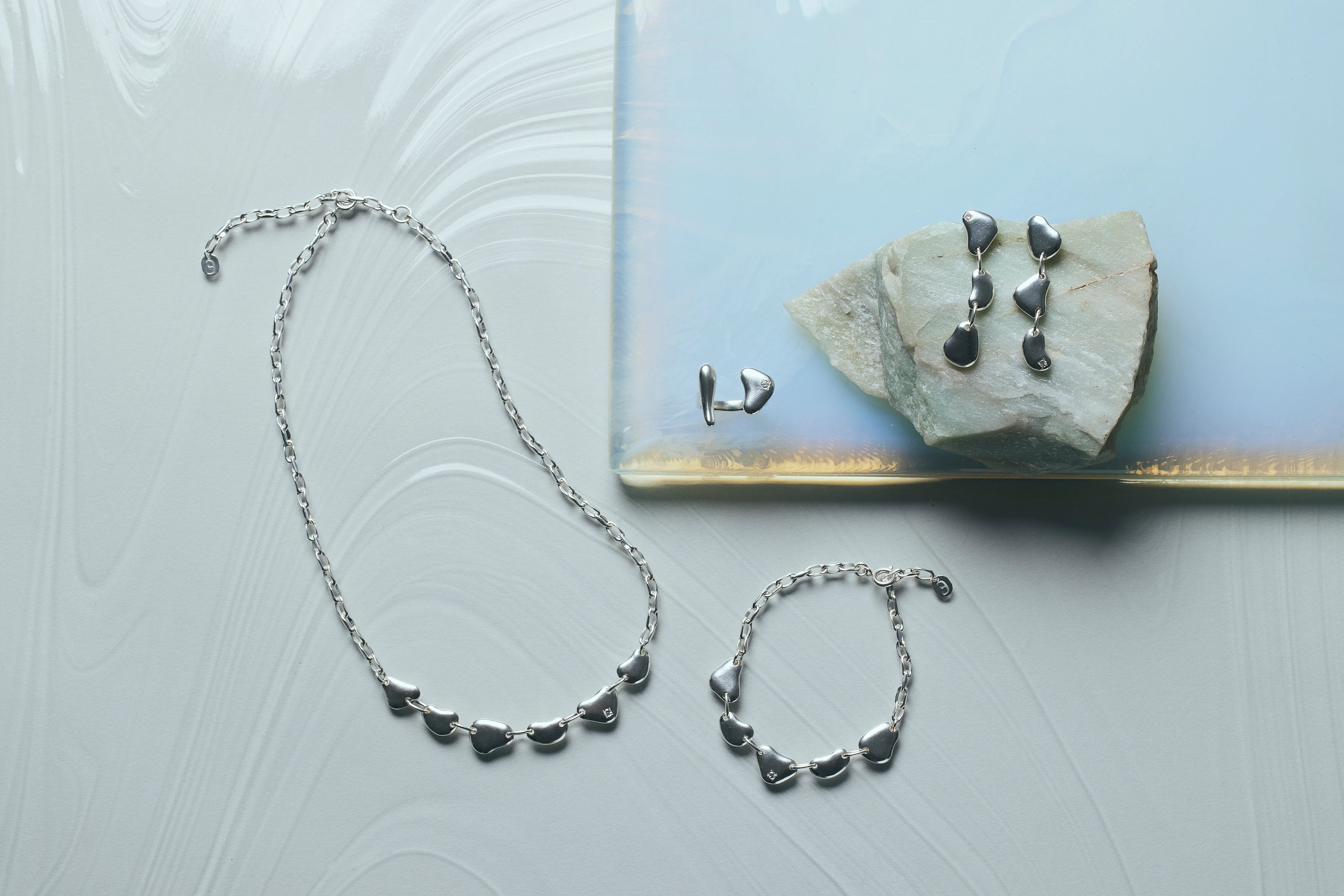 Water necklace - Water Sterling Silver Necklace - The Future Rocks - 6