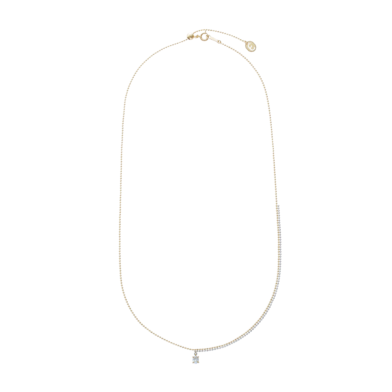 Pixel 0.15ct oval chain necklace