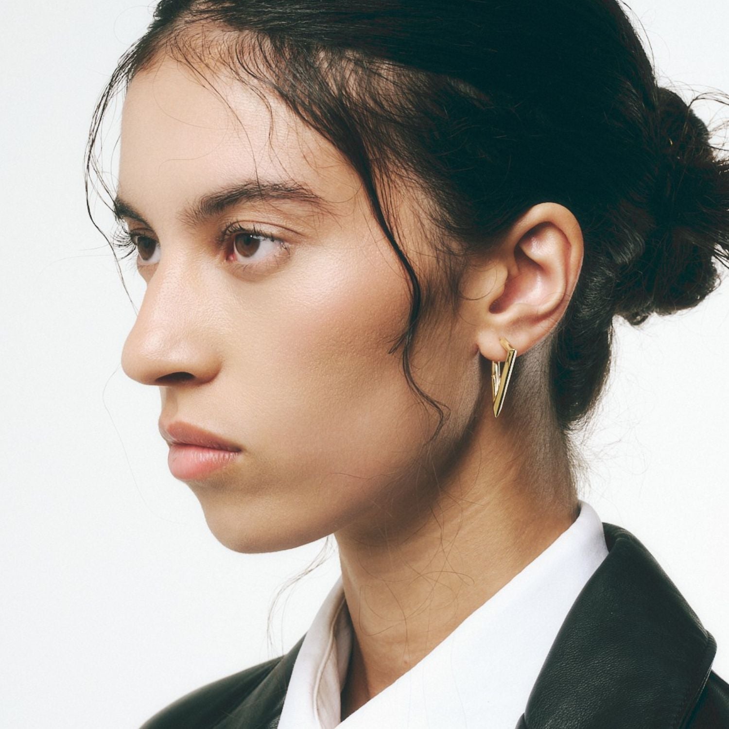 Sculptura triangle earrings - Sculptura Triangle Hoop Earrings - The Future Rocks - 2