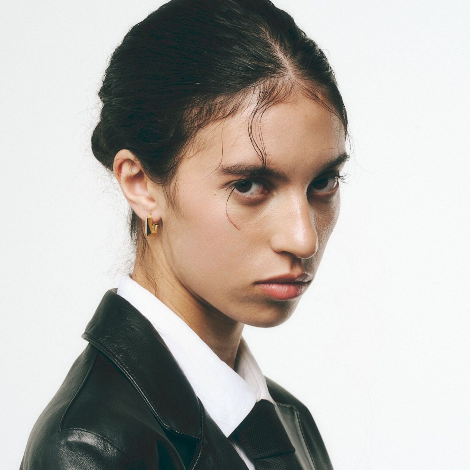 Sculptura rectangle earrings - Sculptura Rectangle Hoop Earrings - The Future Rocks - 4