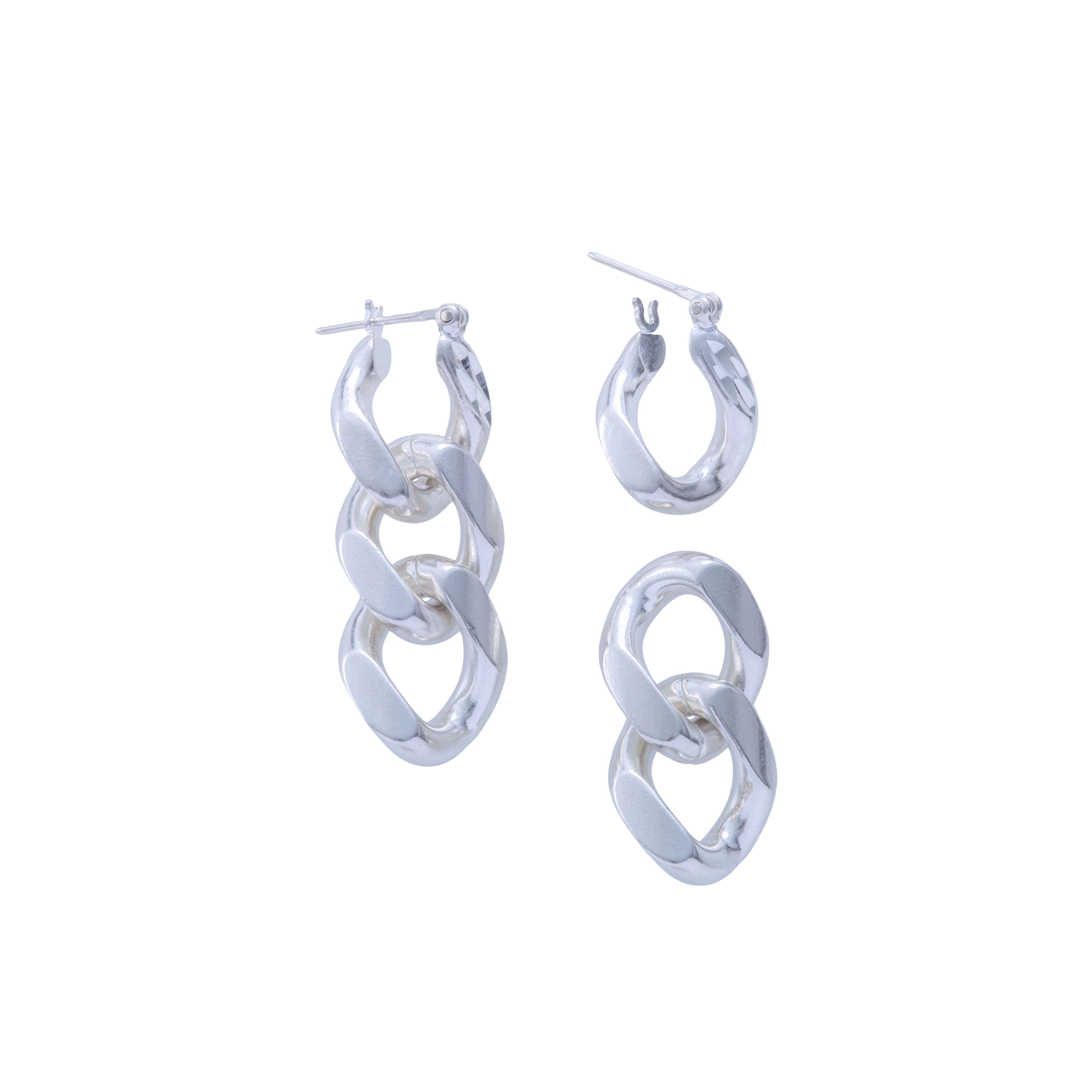Kihei design cut triple earrings - Sterling Silver Kihei Chain Earrings - The Future Rocks - 3
