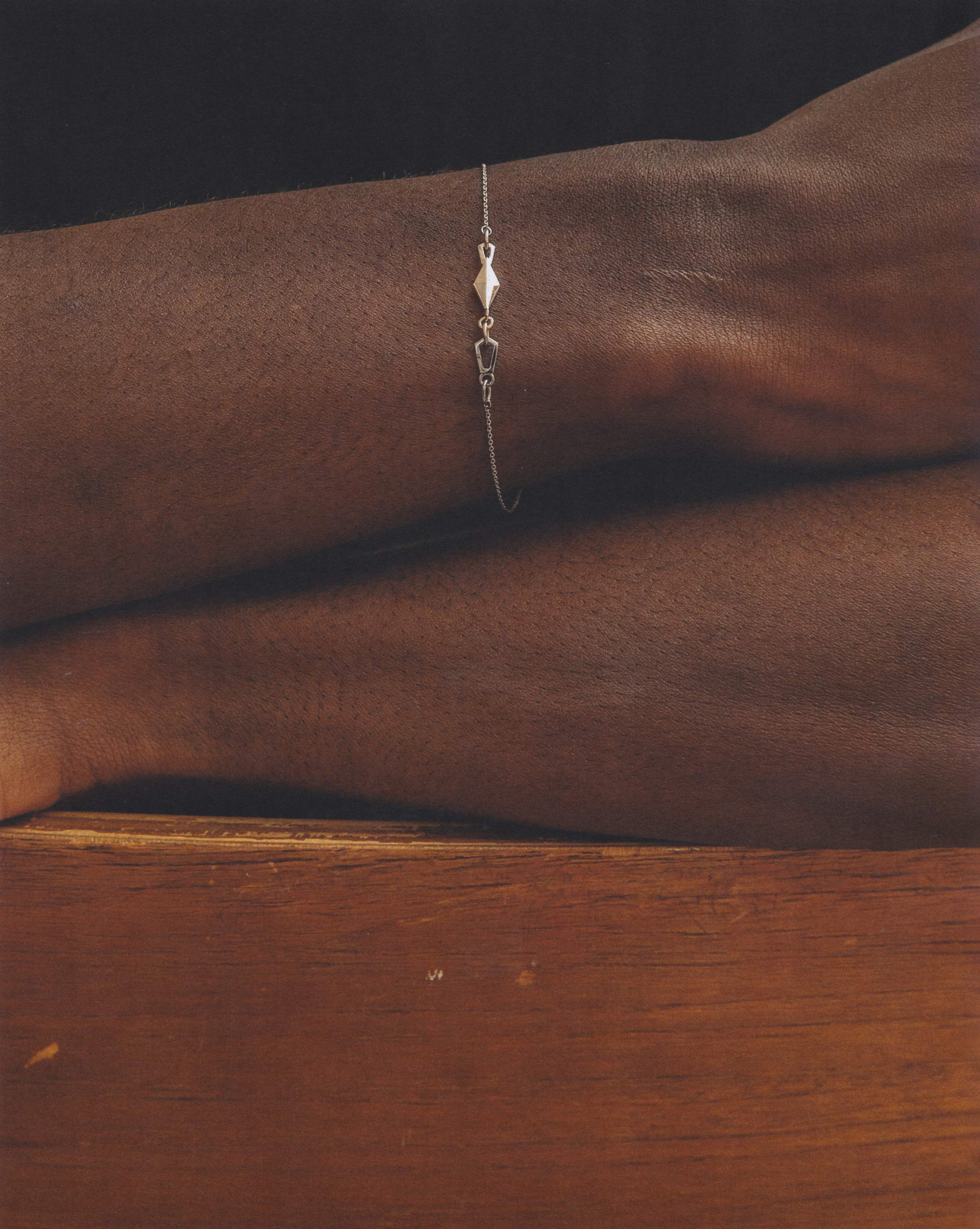 Bound bracelet - 14K Recycled White Gold Bracelet - The Future Rocks - 2