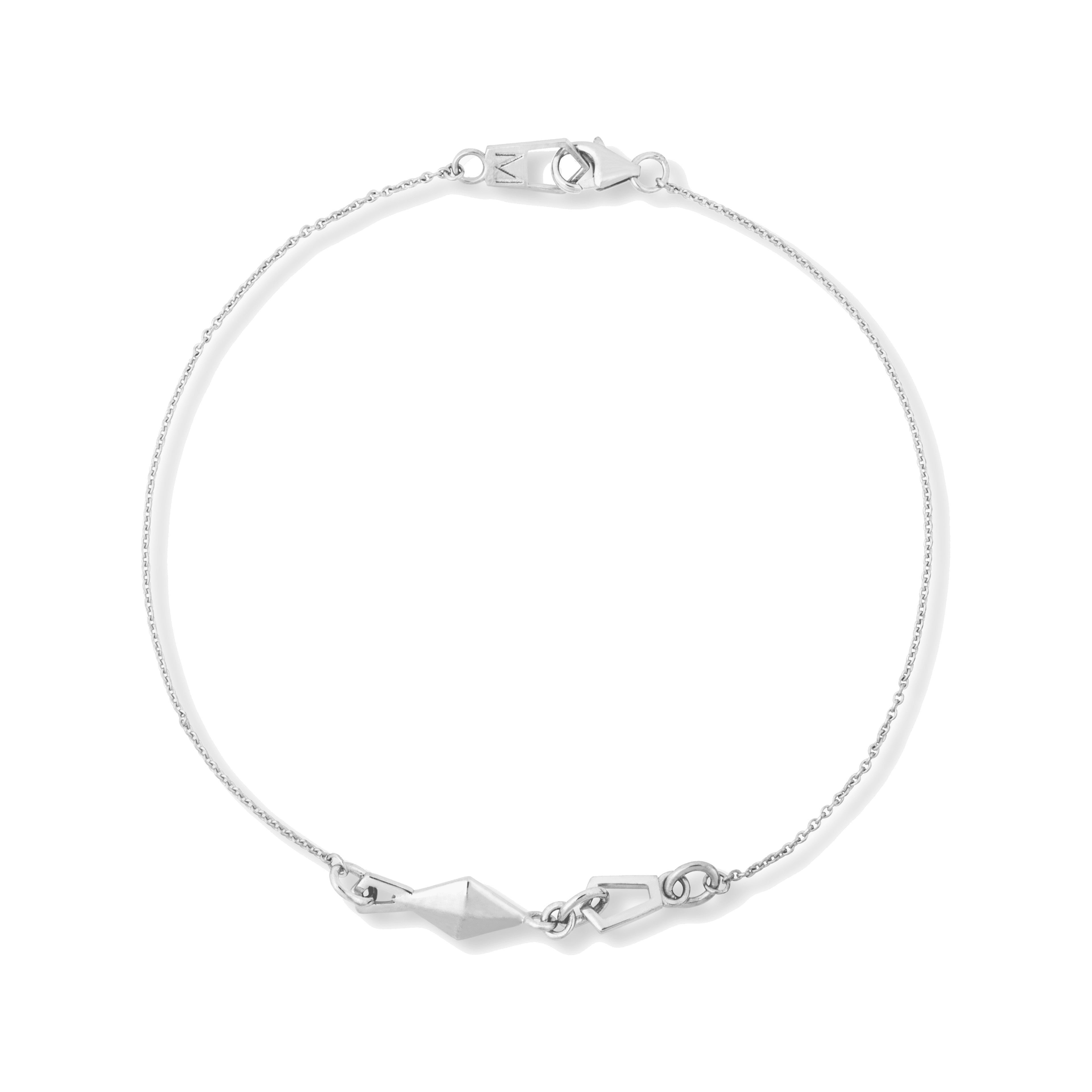 Bound bracelet - 14K Recycled White Gold Bracelet - The Future Rocks - 1
