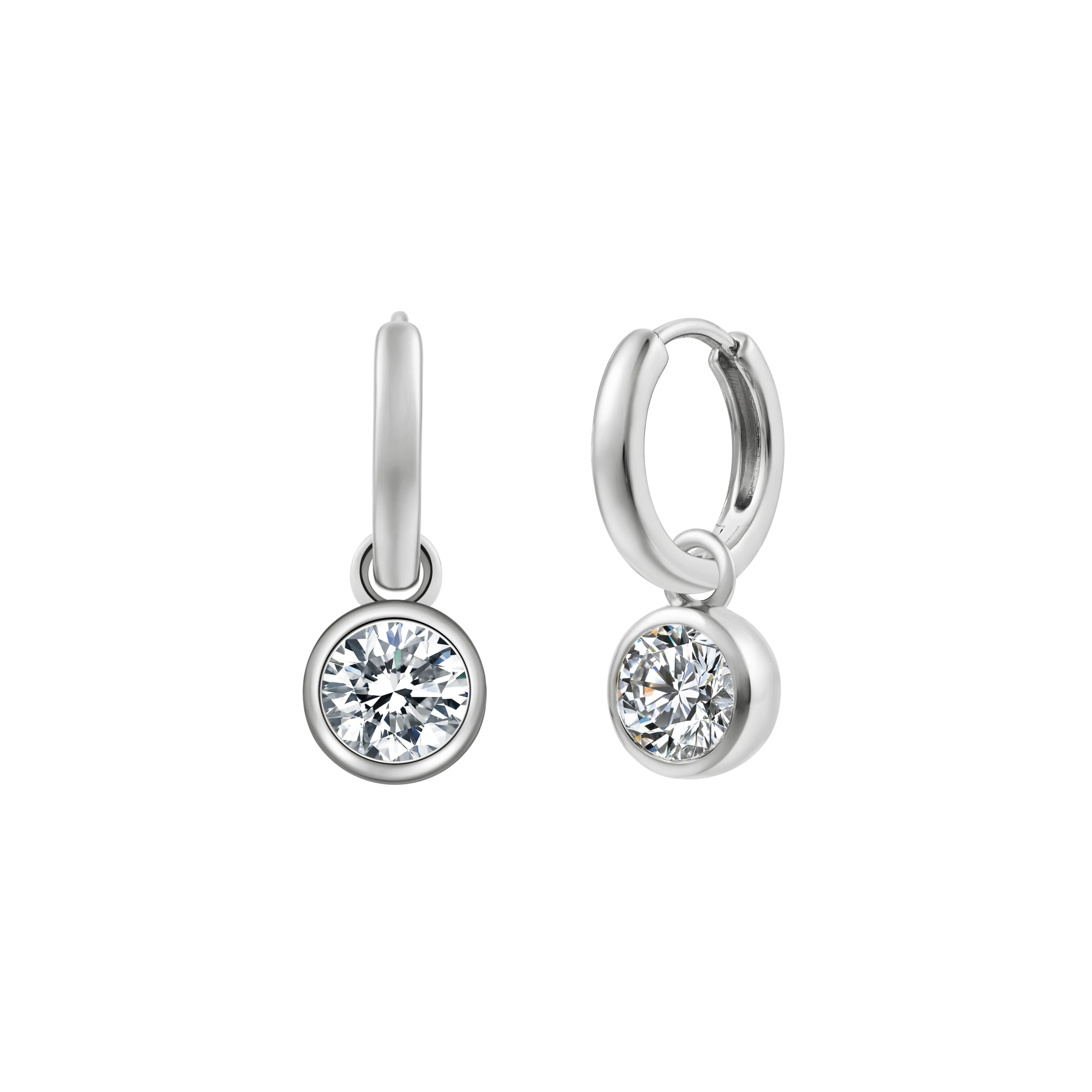 Bubble drop earrings 2ct - Diamond Pendant Drop Earrings - The Future Rocks - 3