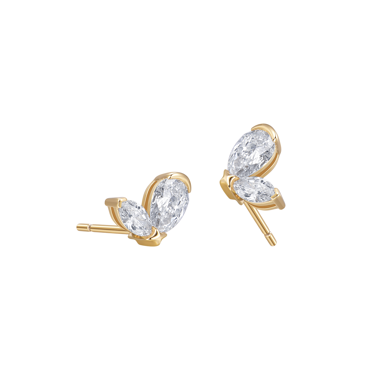 Butterfly earrings - Diamond Butterfly Earrings - The Future Rocks - 2