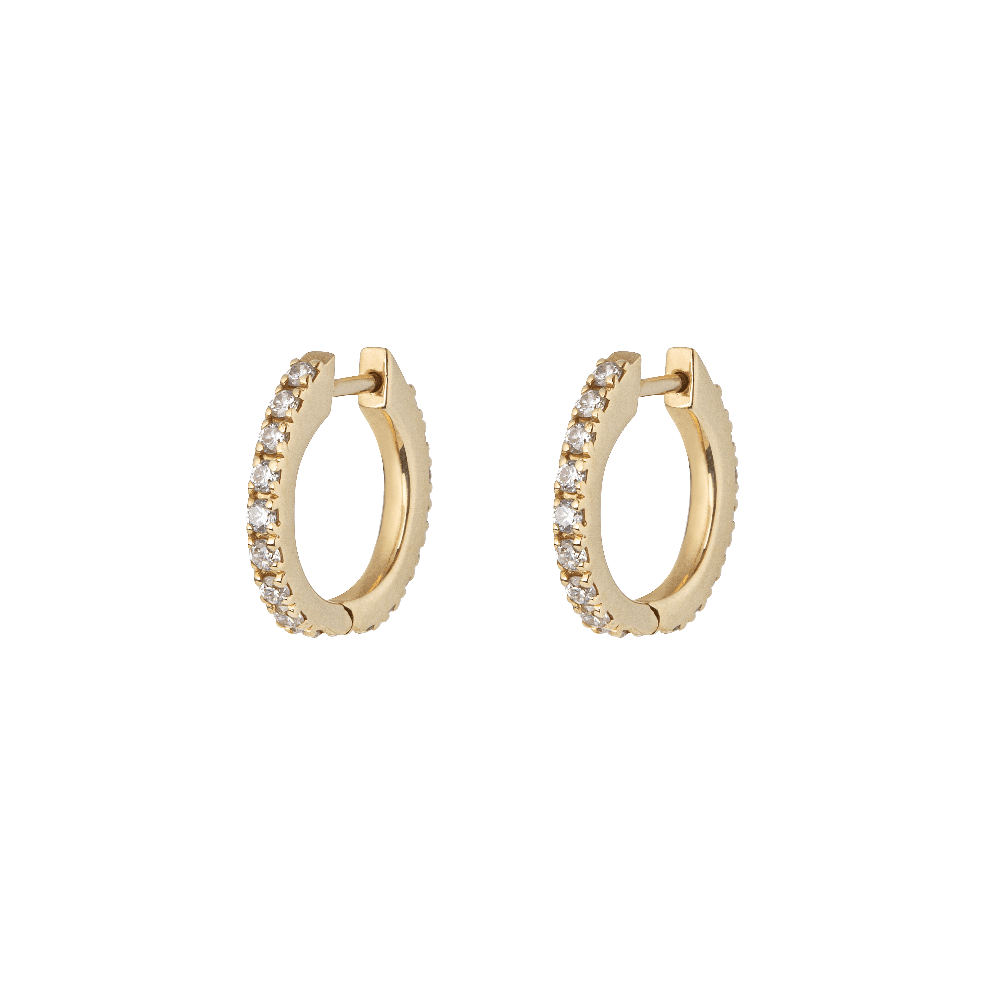 Continuous huggies - Pavé Set Diamond Huggie Earrings - The Future Rocks - 1