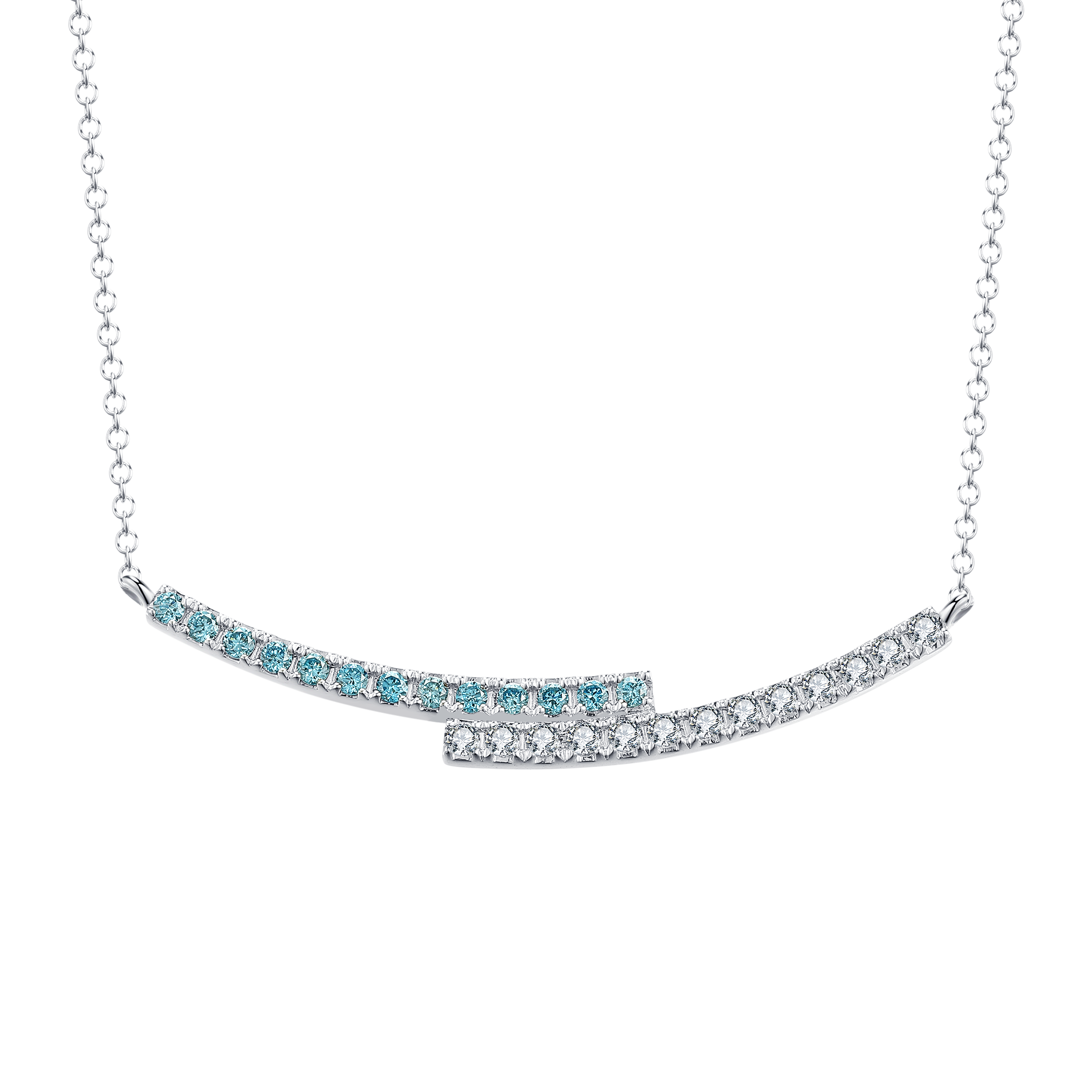 Ballerina blue necklace - Ballerina Blue Diamond Necklace - The Future Rocks - 1
