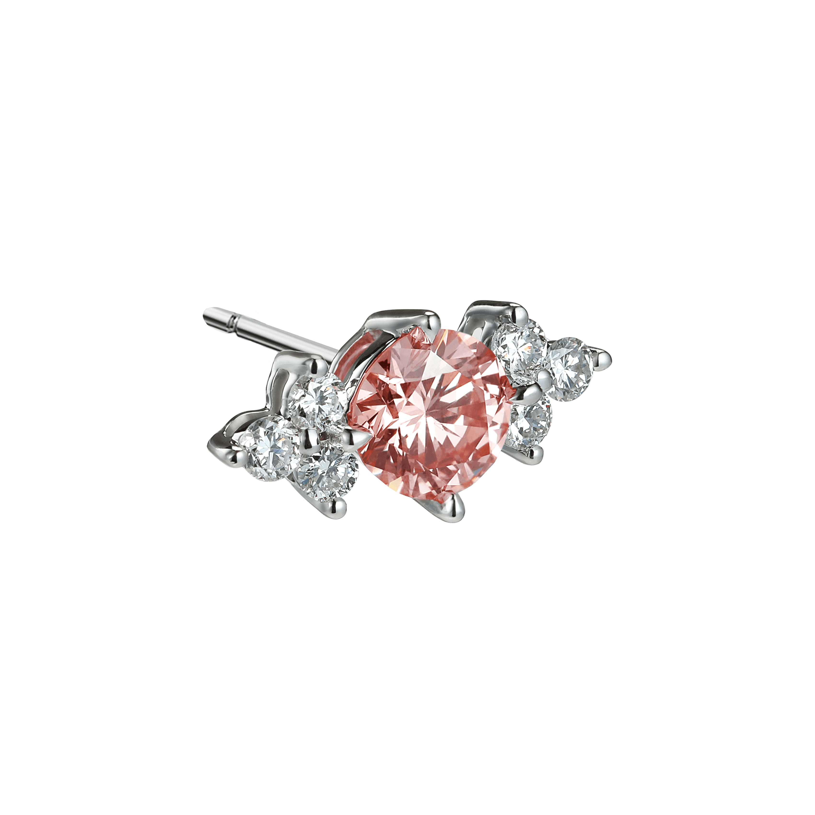 Round brilliant pink joy earrings - Round Cut Pink Diamond Earrings - The Future Rocks - 5