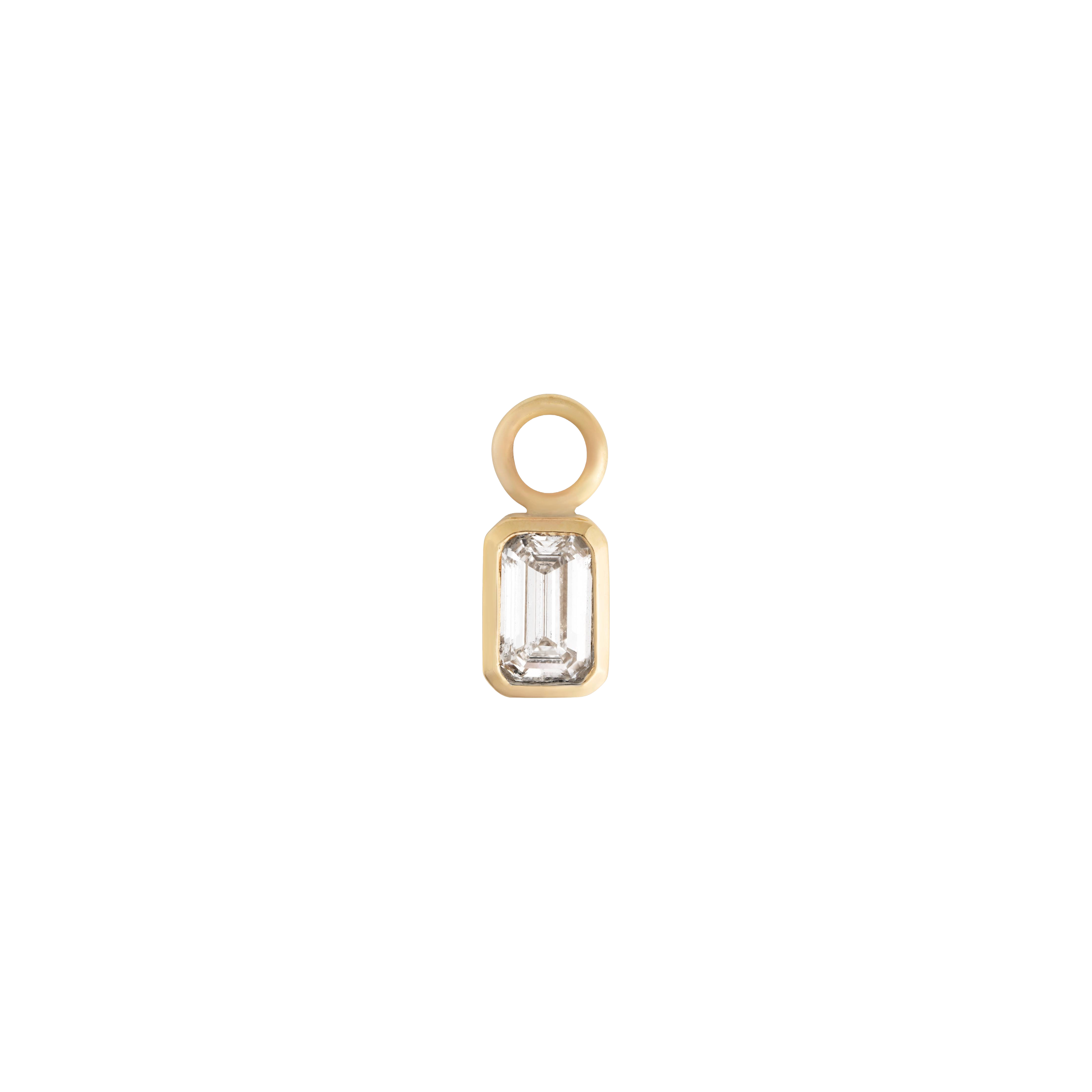 Emerald diamond earring charm - Emerald Diamond Earring Charm - The Future Rocks - 1