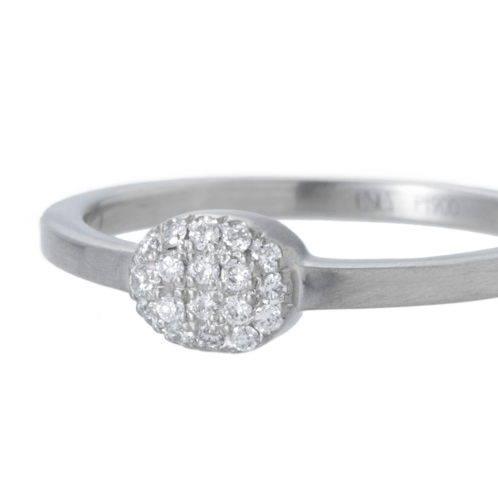 Full moon melee diamond ring