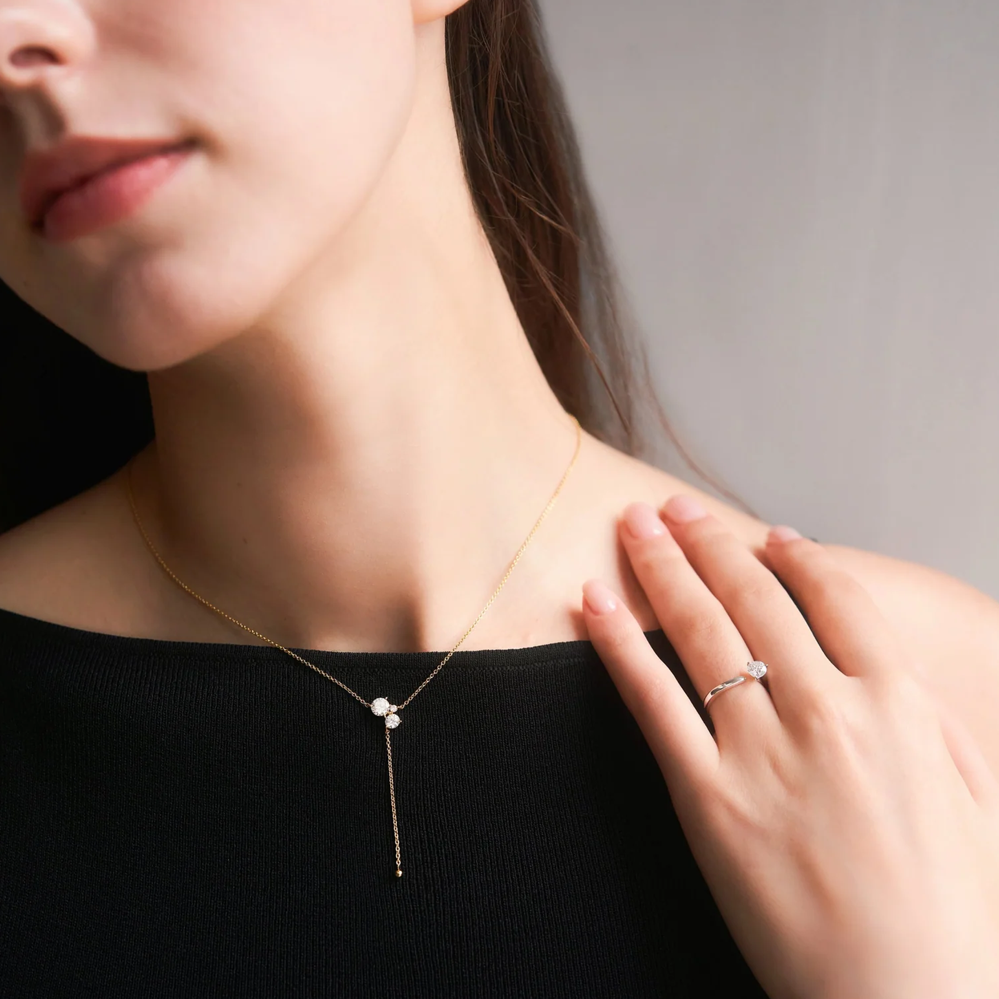Essence necklace - Essence Diamond Lariat Necklace - The Future Rocks - 2