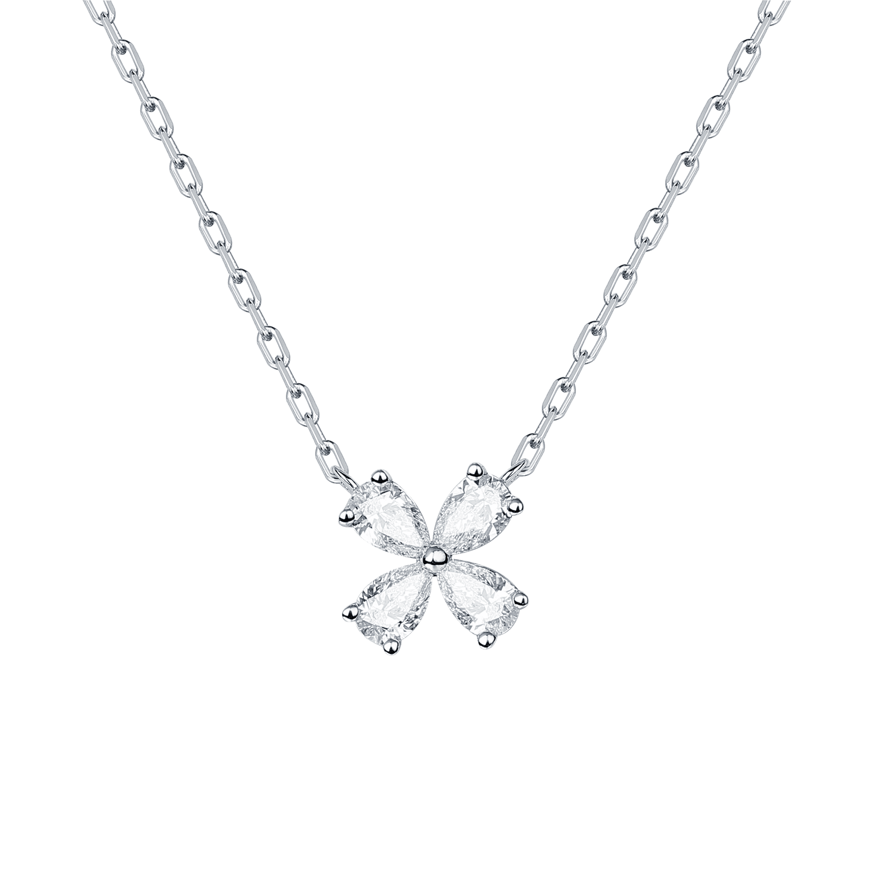 Flora pear cluster floral necklace - Diamond Flower Necklace -  The Future Rocks -    1