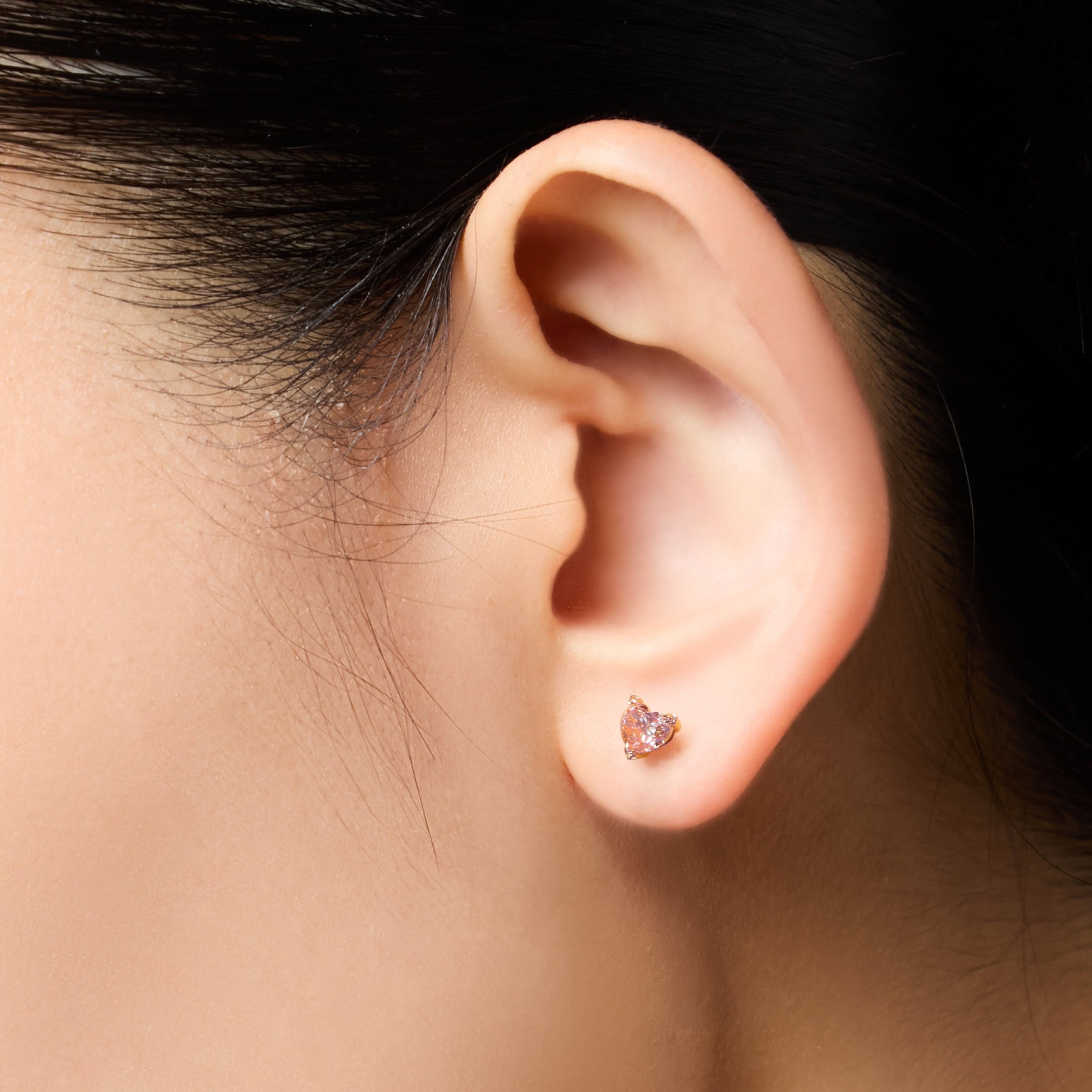 Venus pink solitaire earrings 0.4ct - Venus pink solitaire earrings 0.4ct - The Future Rocks - 2