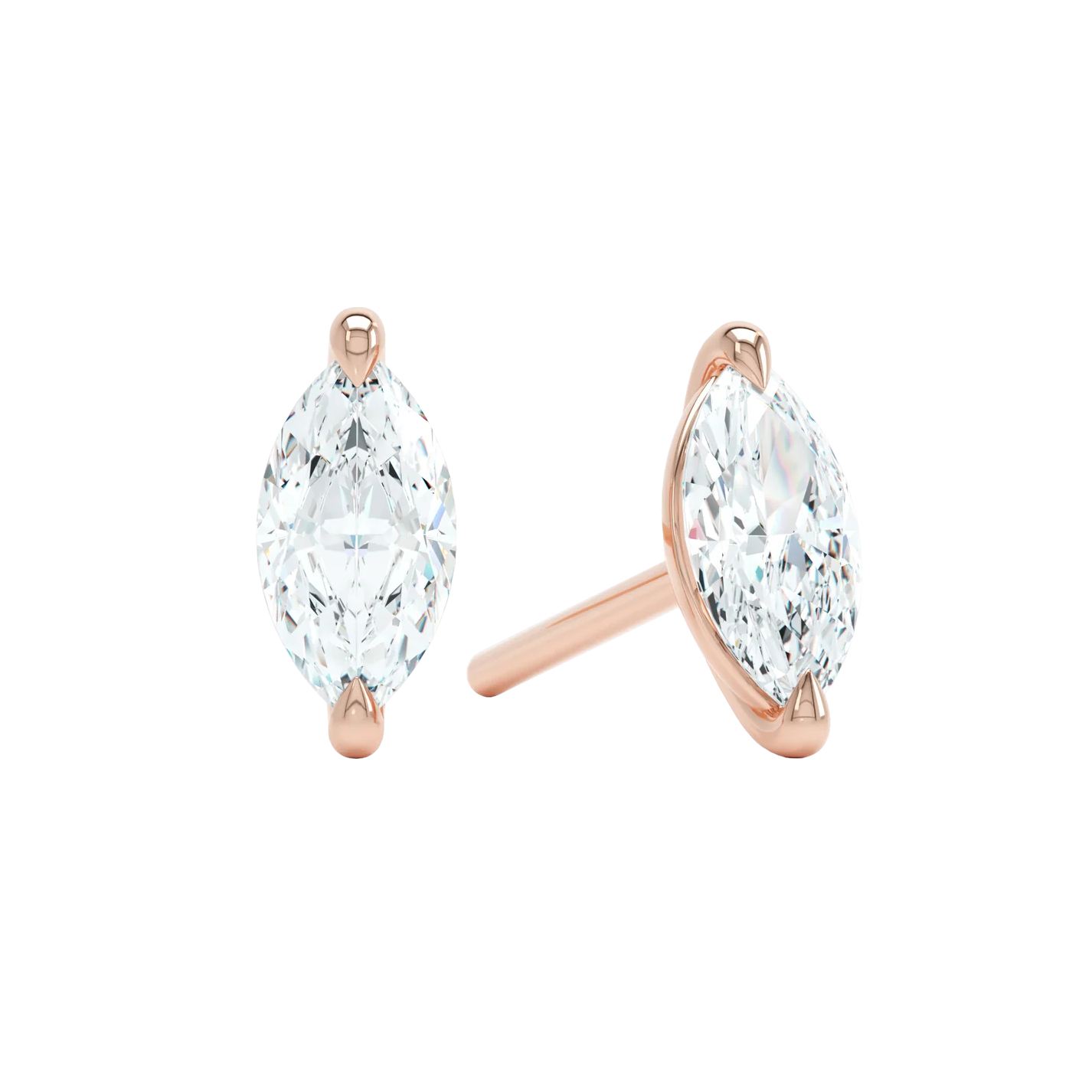 The marquise stud - Marquise Cut Lab-Grown Diamond Stud Earrings - The Future Rocks - 6