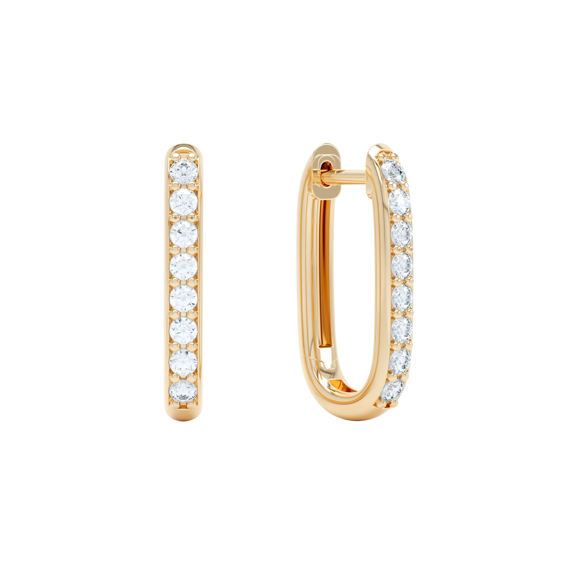 Allday diamond huggies - 14K Gold Diamond Huggie Earrings - The Future Rocks - 1