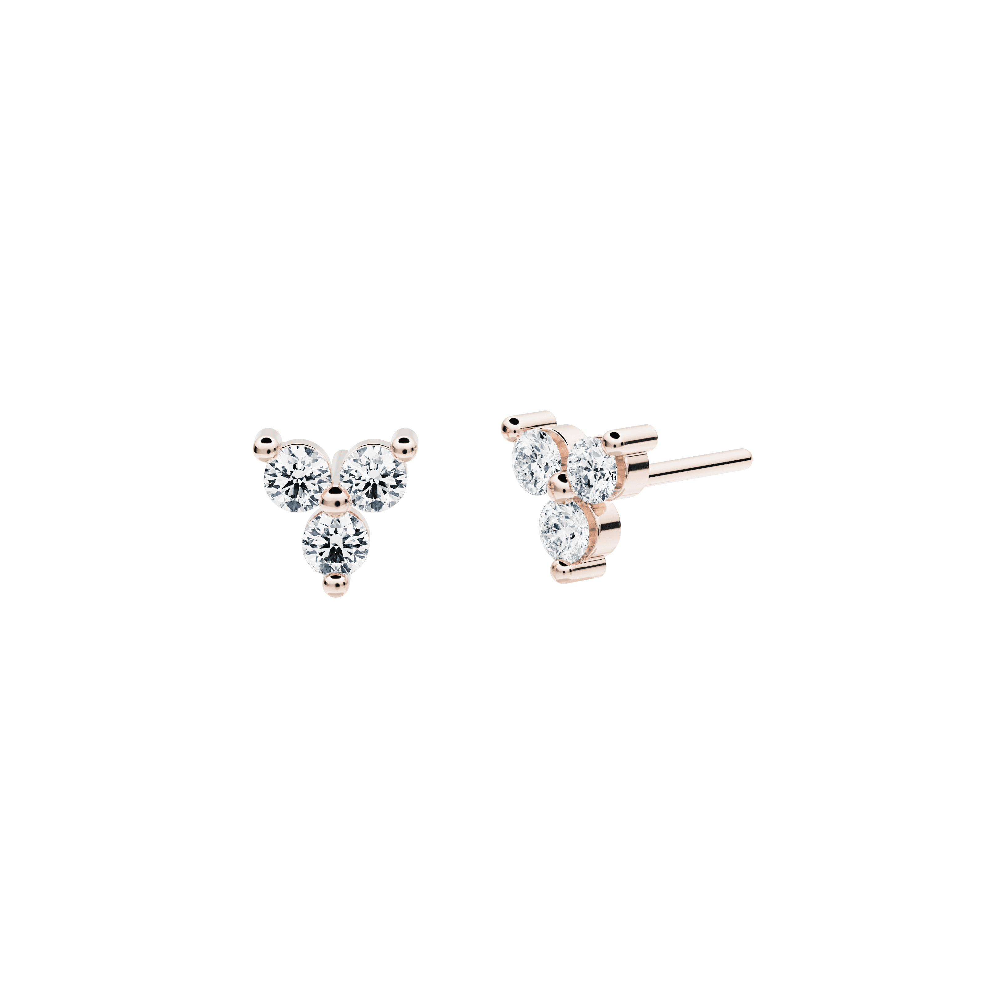 Lerala earrings - Lerala Three Stone Diamond Earrings -  The Future Rocks -    1
