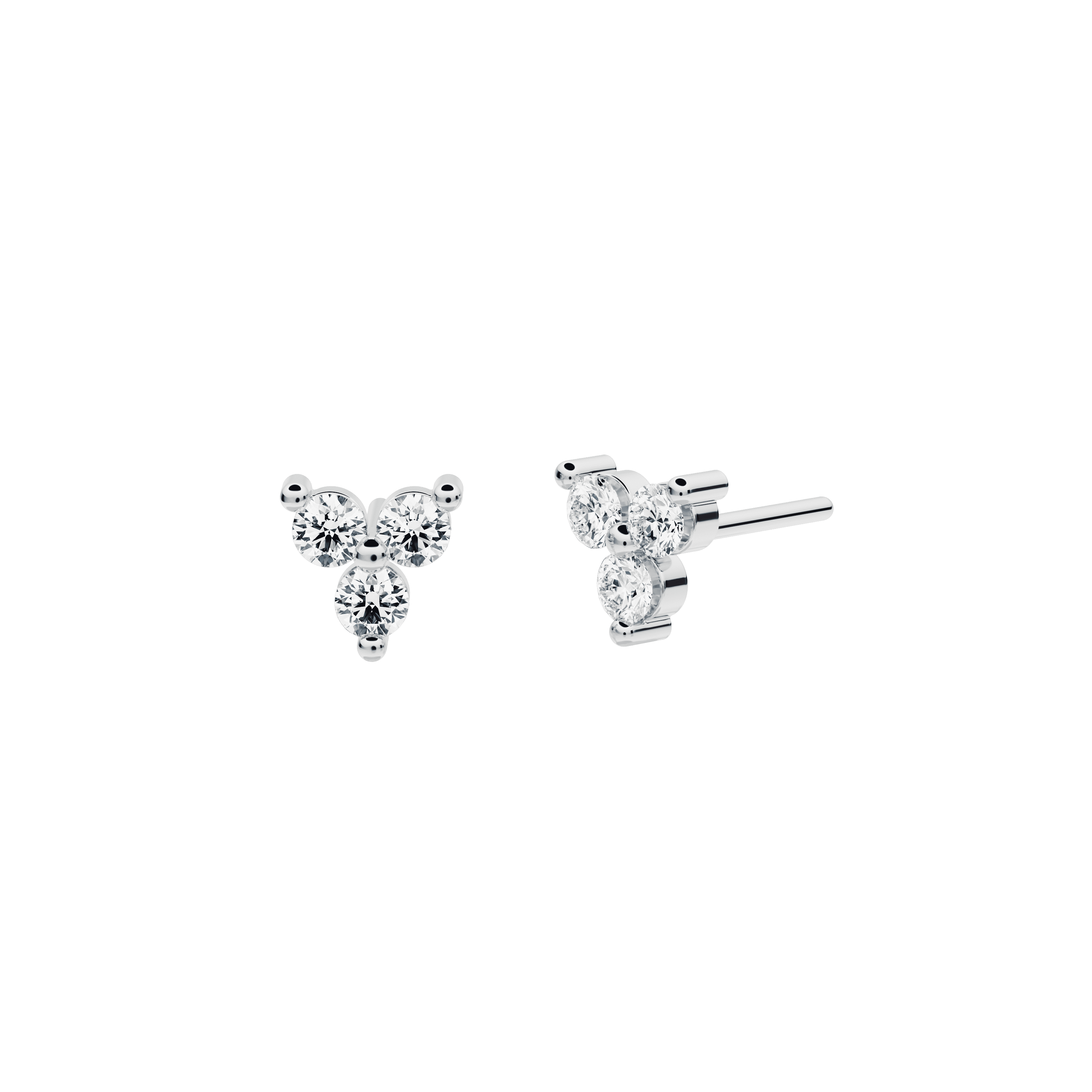 Lerala earrings - Lerala Three Stone Diamond Earrings - The Future Rocks - 3