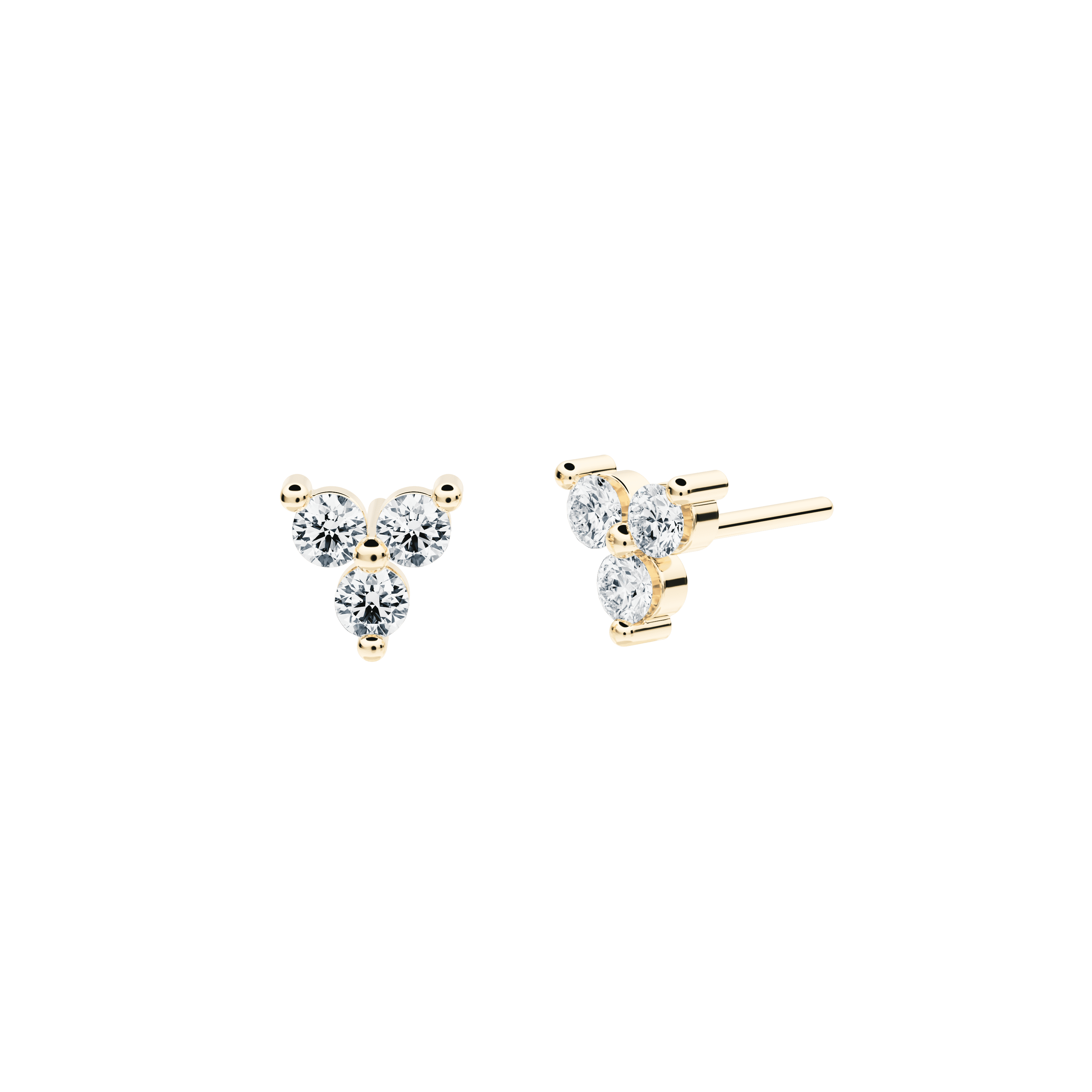 Lerala earrings - Lerala Three Stone Diamond Earrings - The Future Rocks - 5