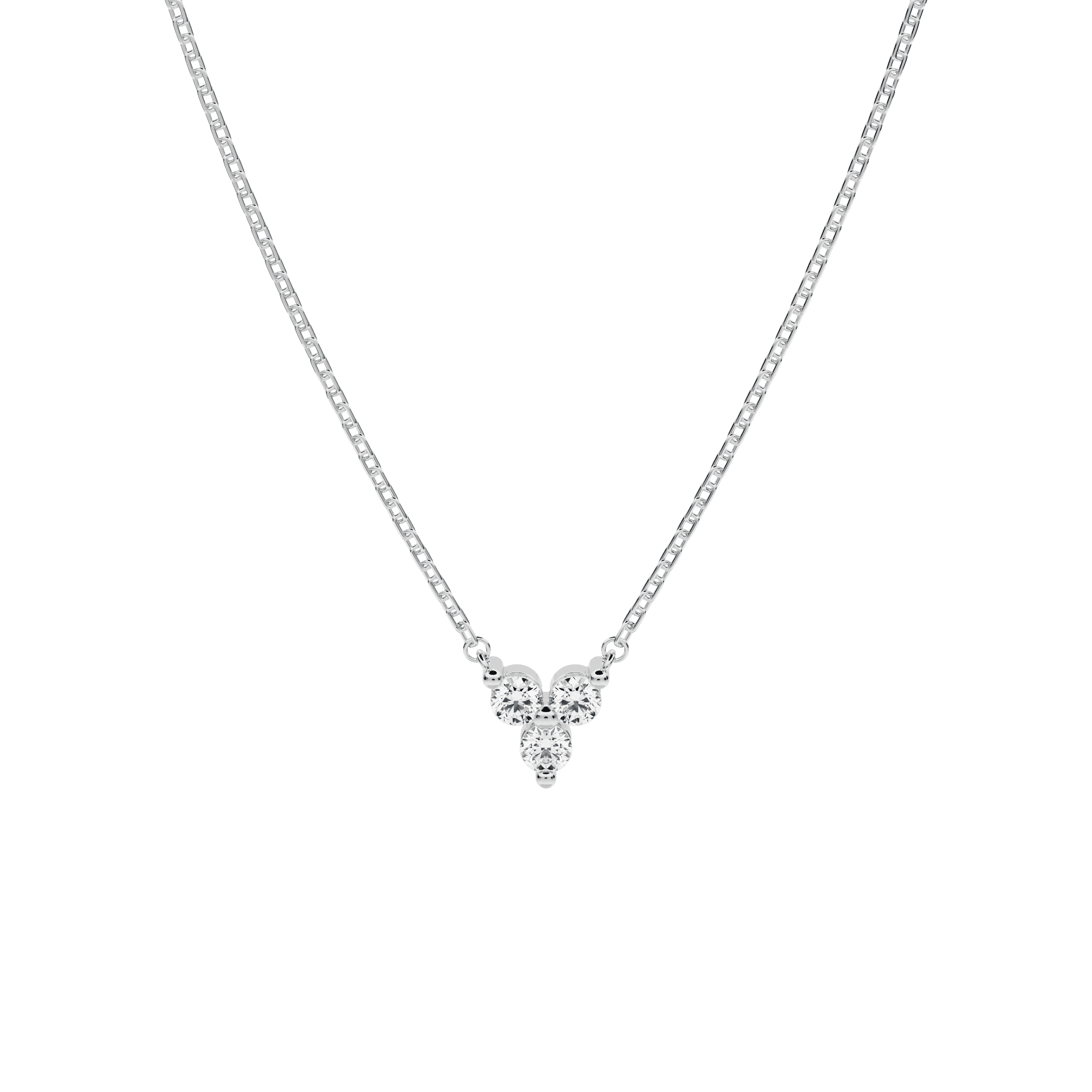 Lerala necklace - Three Stone Diamond Pendant Necklace - The Future Rocks - 3