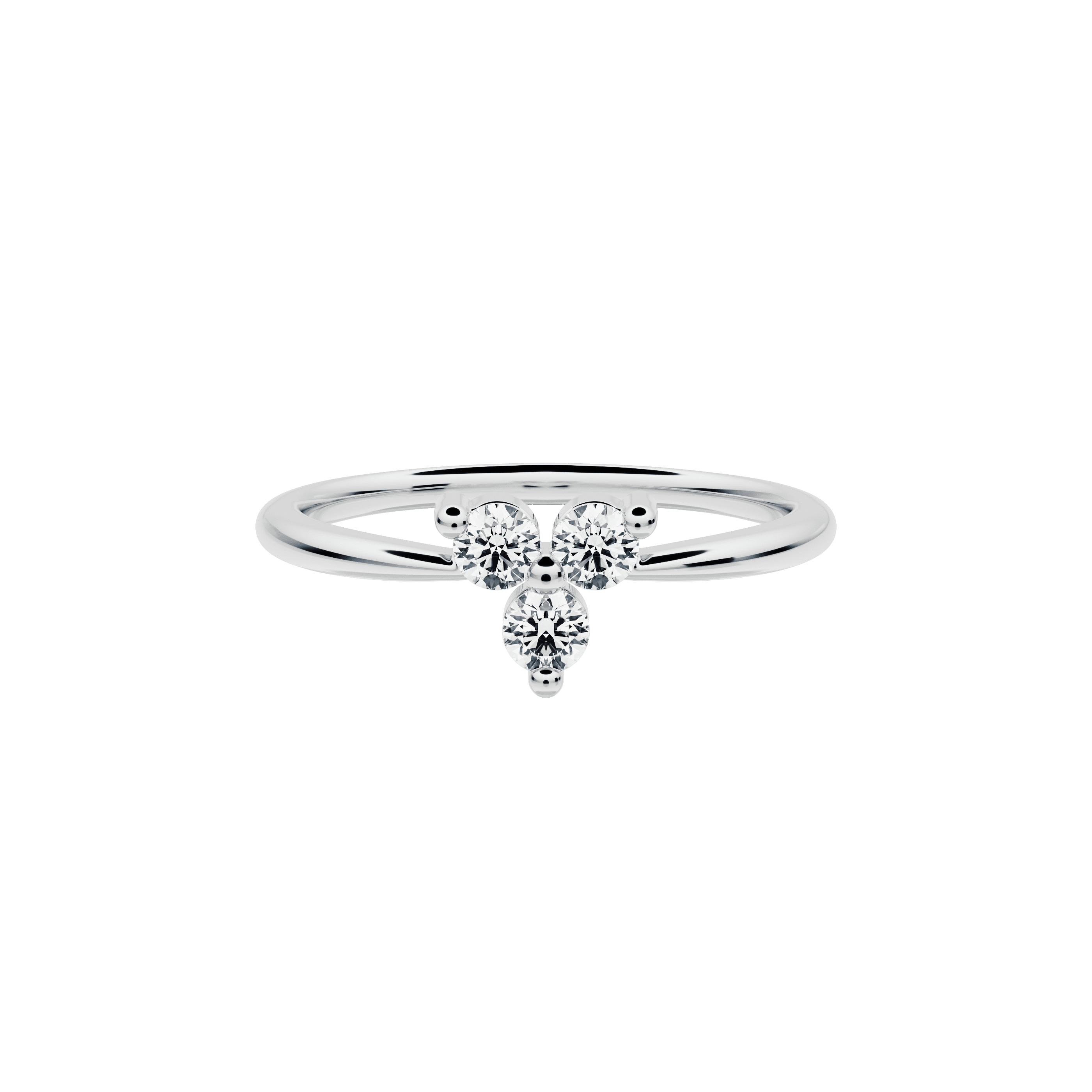Lerala ring - Three Stone Small Lab-Grown Diamond Ring - The Future Rocks - 3