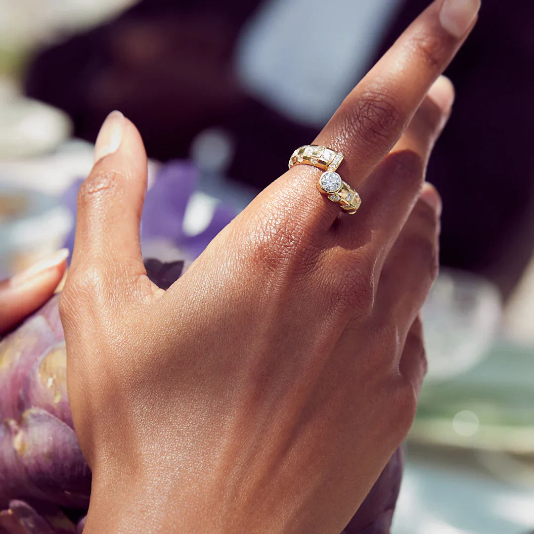 Toi et moi checkerboard brilliant ring - Toi et Moi Checkerboard Brilliant Diamond Ring - The Future Rocks - 2