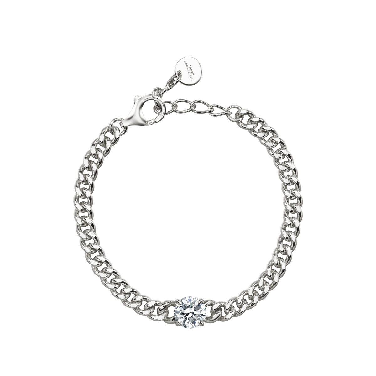 Round curb-link bracelet 1ct - Round Diamond Curb Chain Bracelet - The Future Rocks - 5