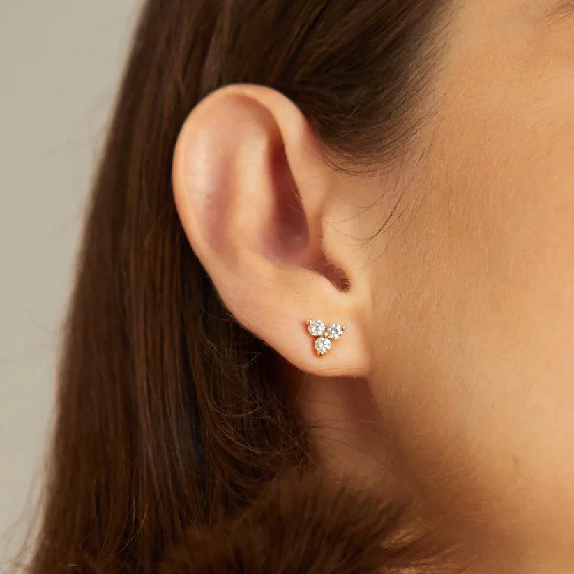 Lerala earrings - Lerala Three Stone Diamond Earrings - The Future Rocks - 2