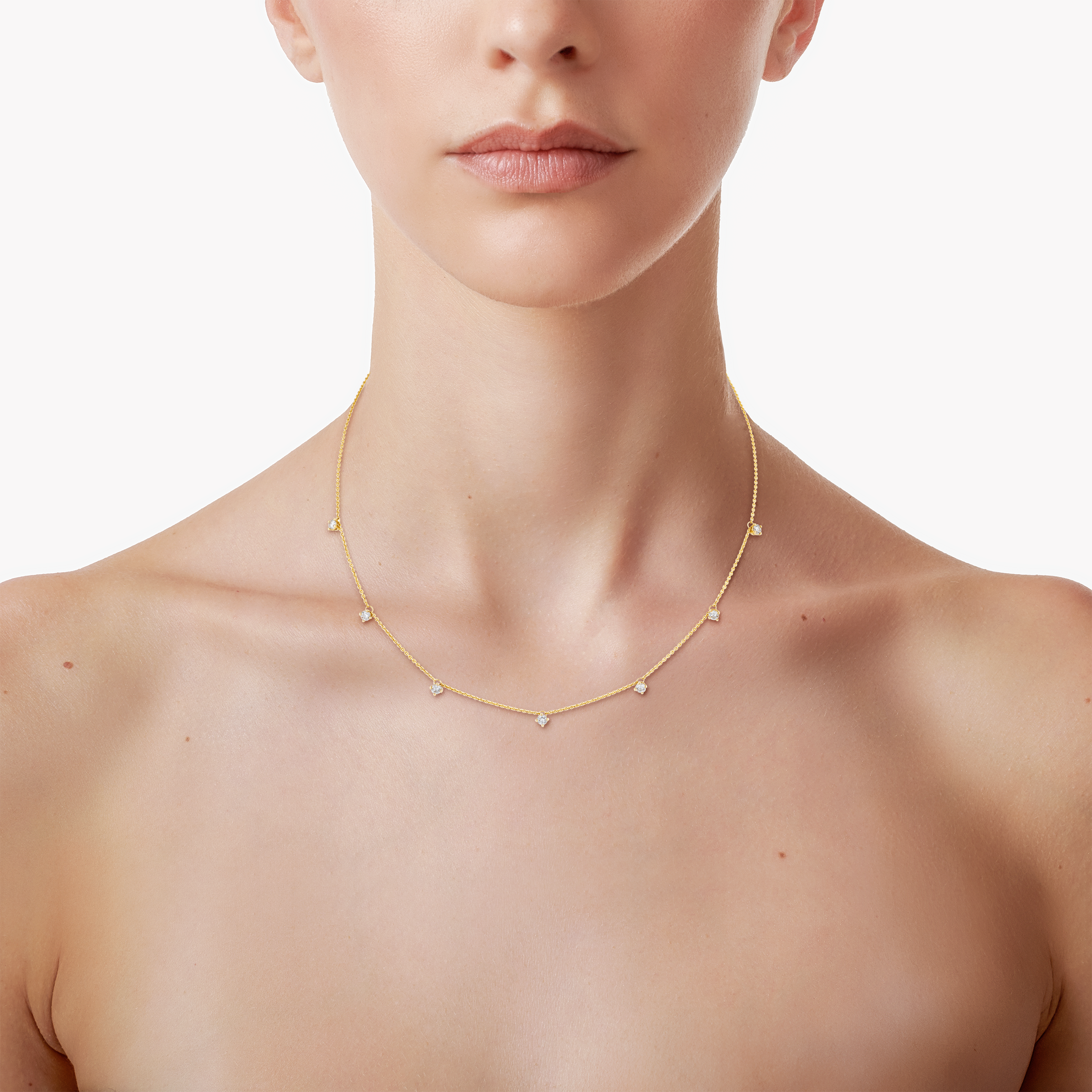 Leya necklace - 7 Stone Diamond Necklace - The Future Rocks - 3