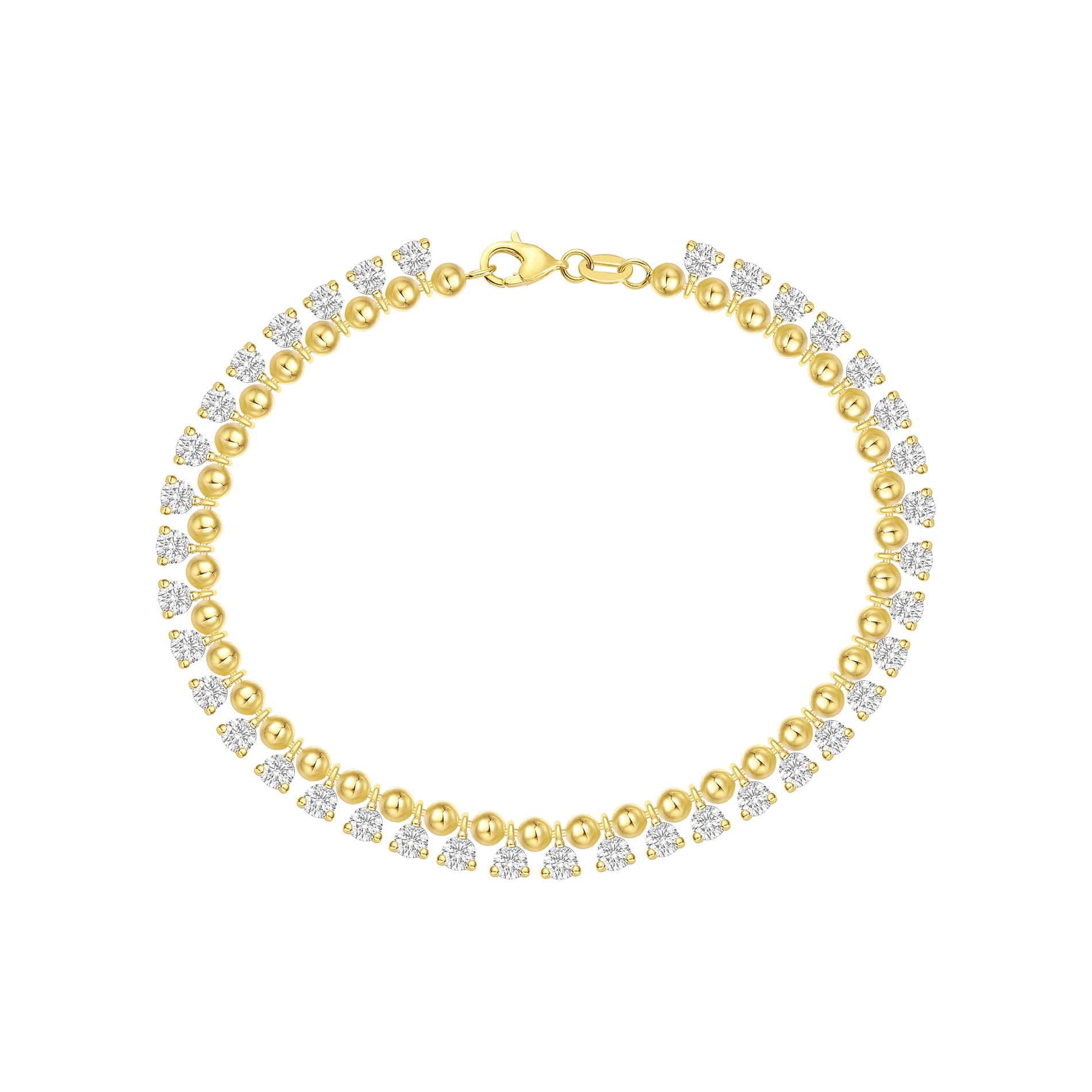 Love beads round bead ball bracelet - 18K Gold Round Beaded Bracelet - The Future Rocks - 1