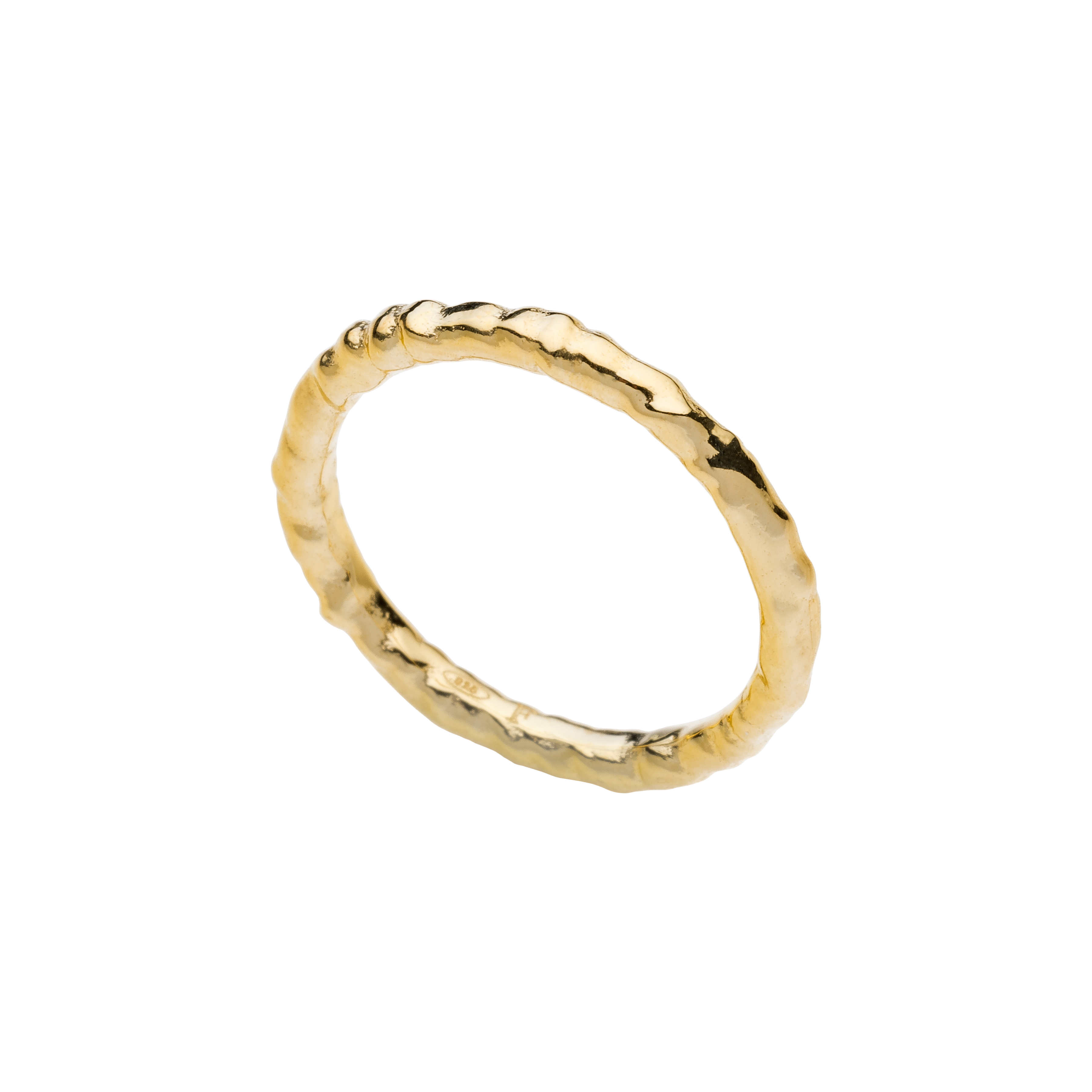 Roots small ring - Gold Stacking Ring - The Future Rocks - 1