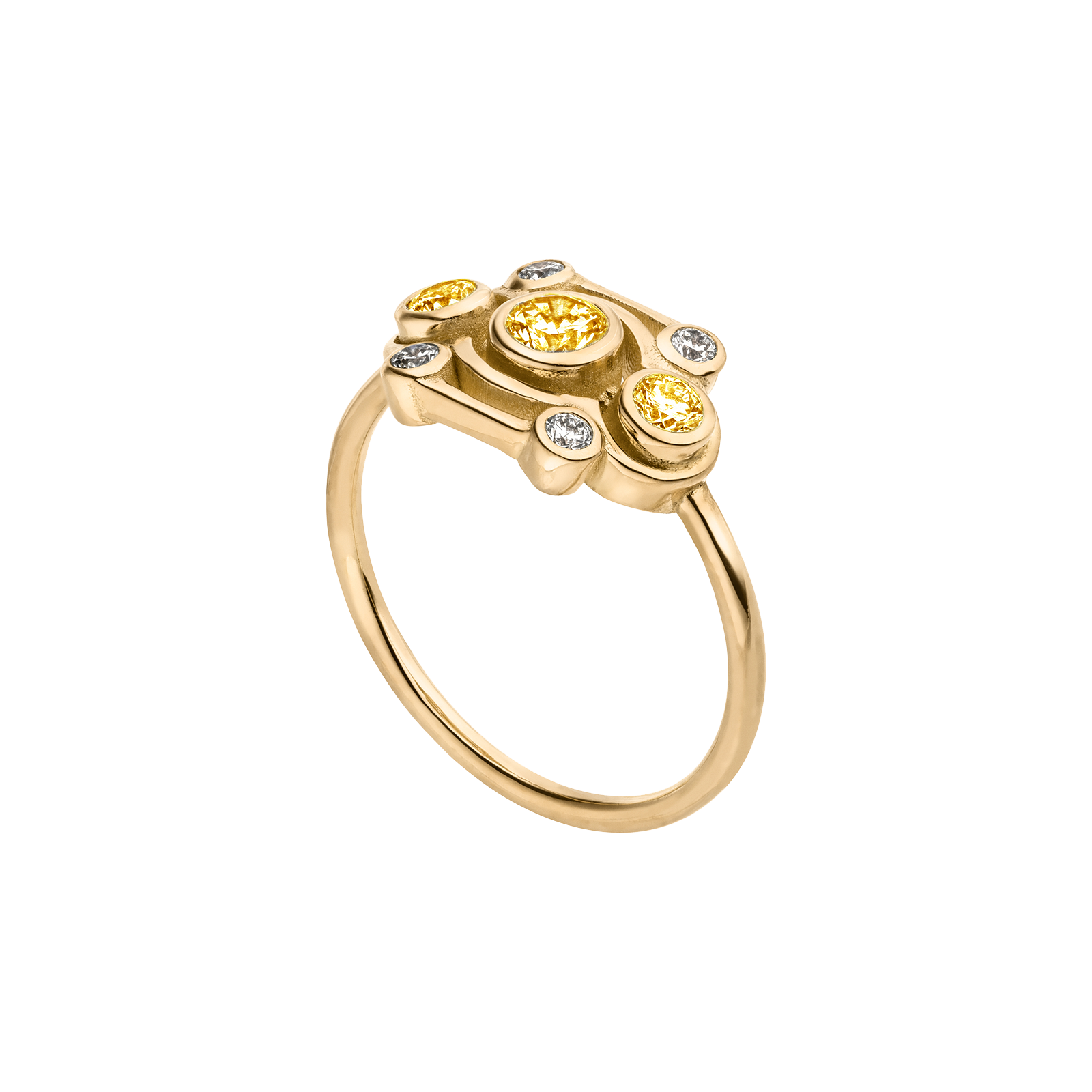 Blossom ring - Blossom Yellow Diamond Ring - The Future Rocks - 3