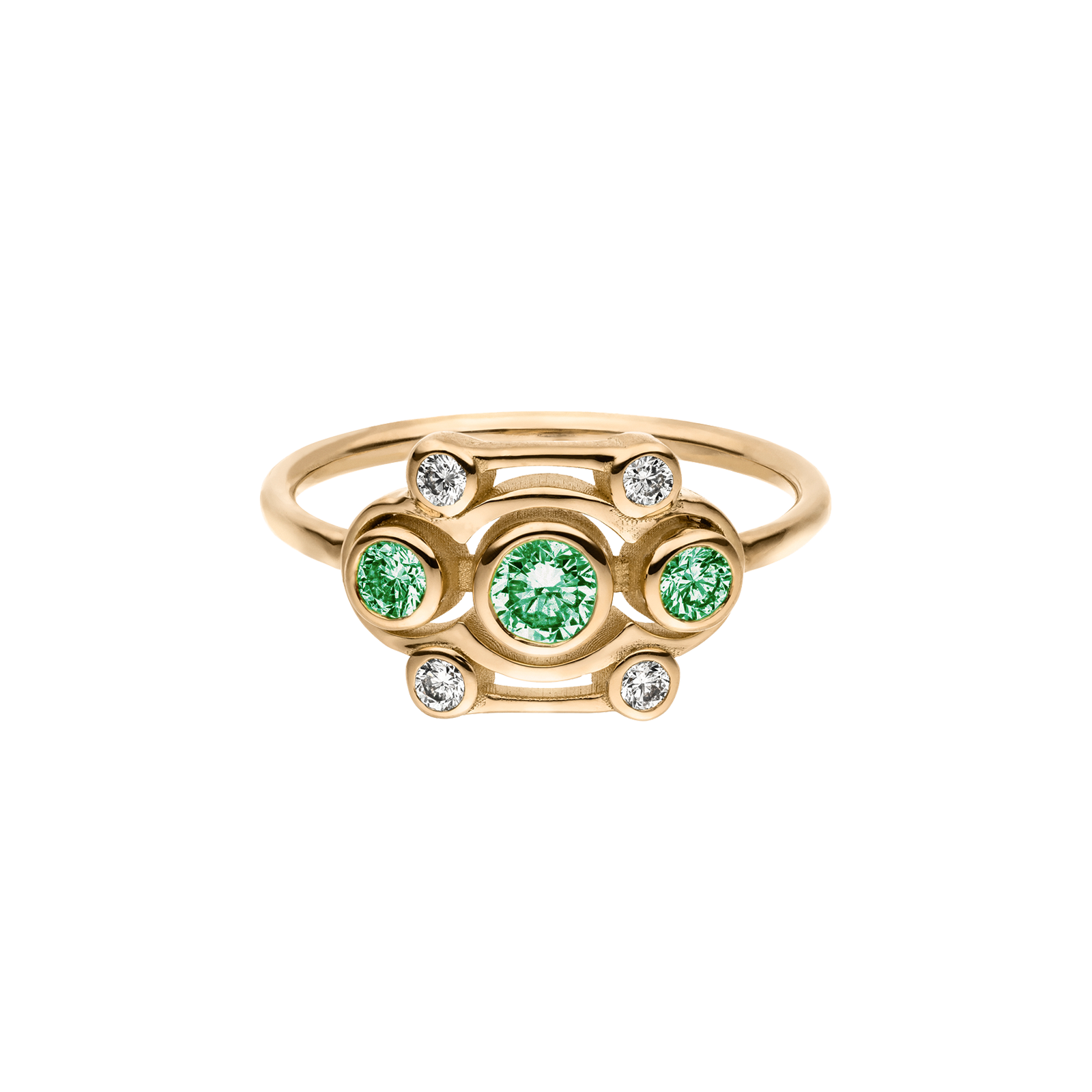 Blossom ring - Blossom Lab-Grown Green Diamond Ring - The Future Rocks - 1