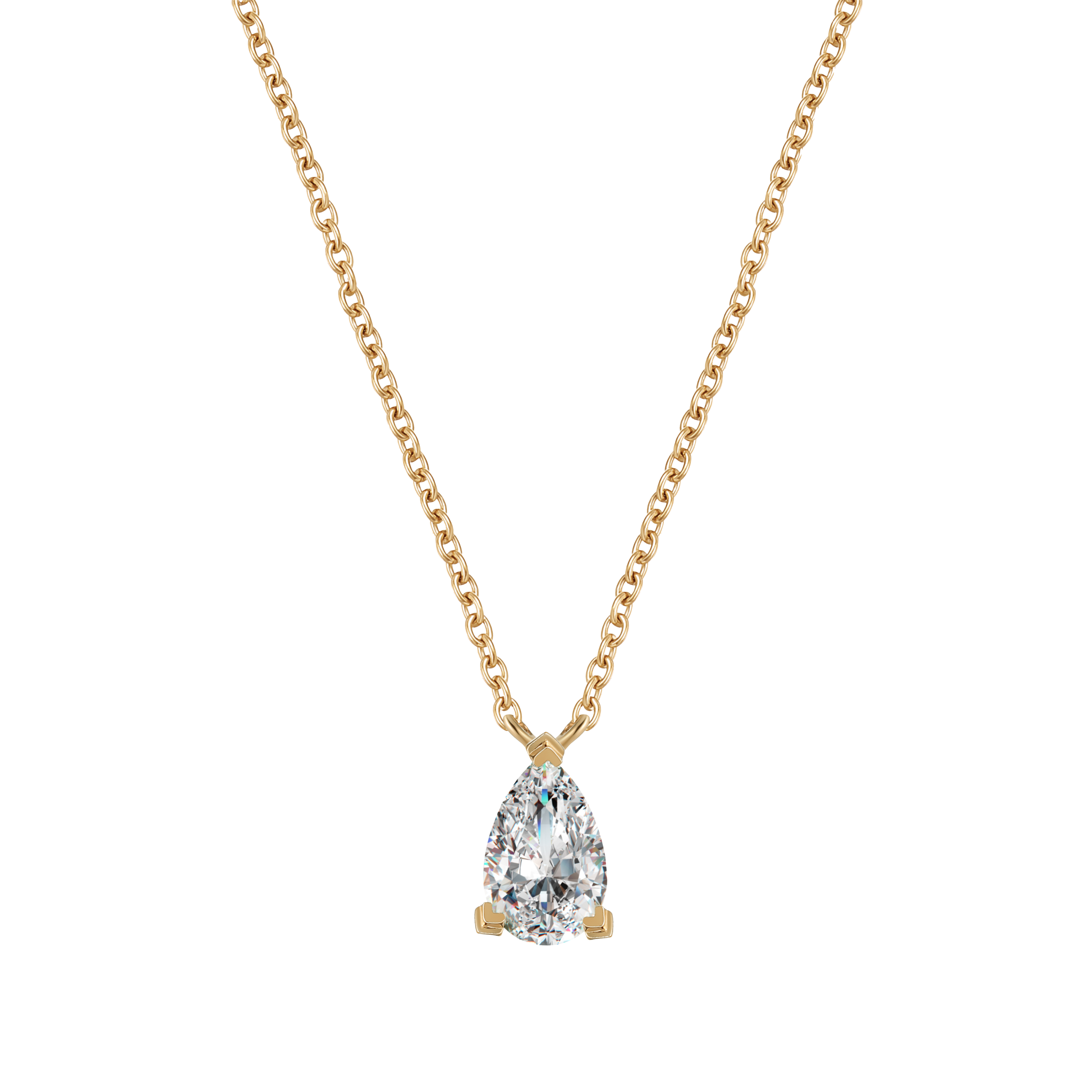 Mars solitaire necklace 0.2ct - Pear Shaped Diamond Pendant - The Future Rocks - 6