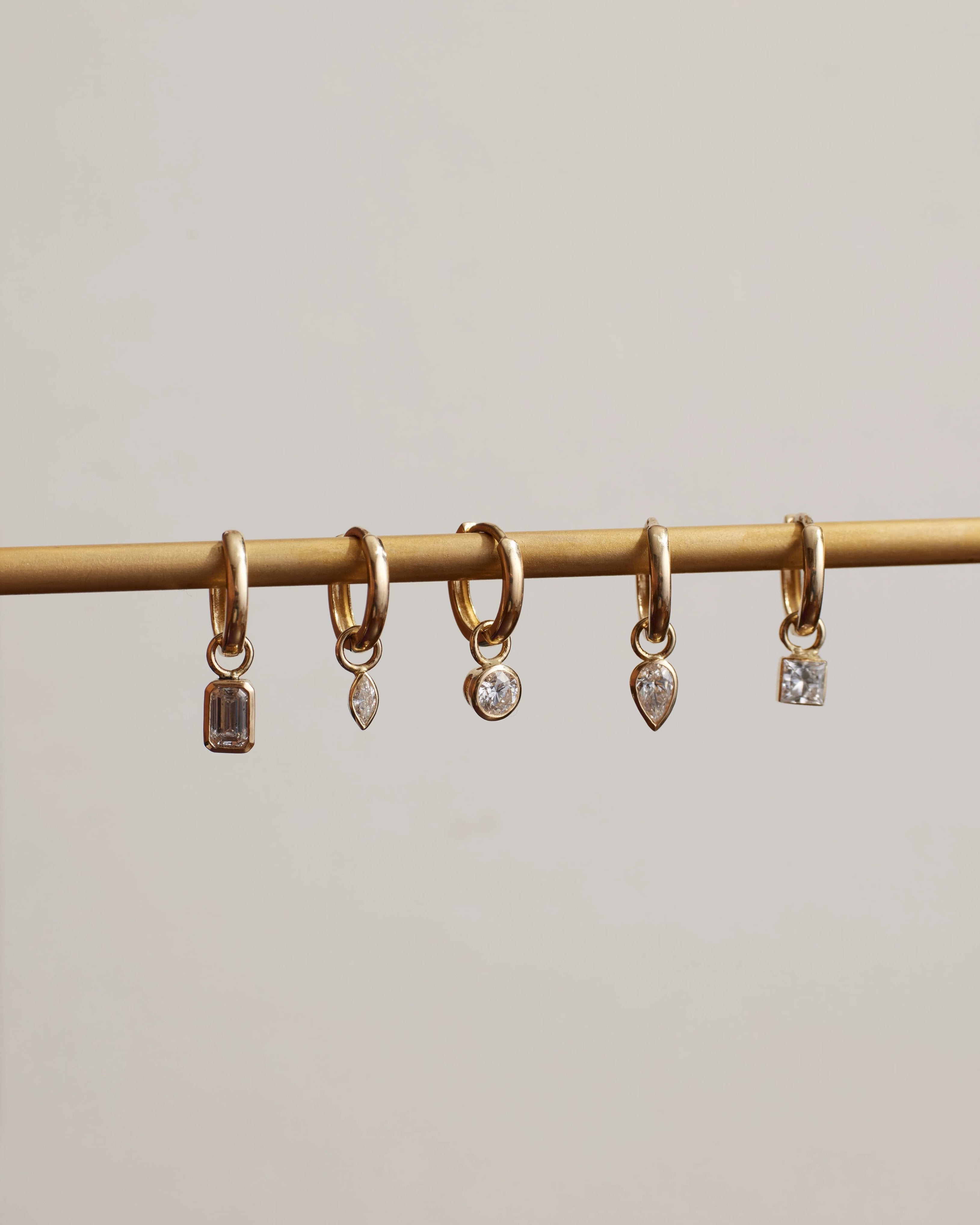 Baguette diamond earring charm - Baguette Diamond Earring Charm -  The Future Rocks -    3