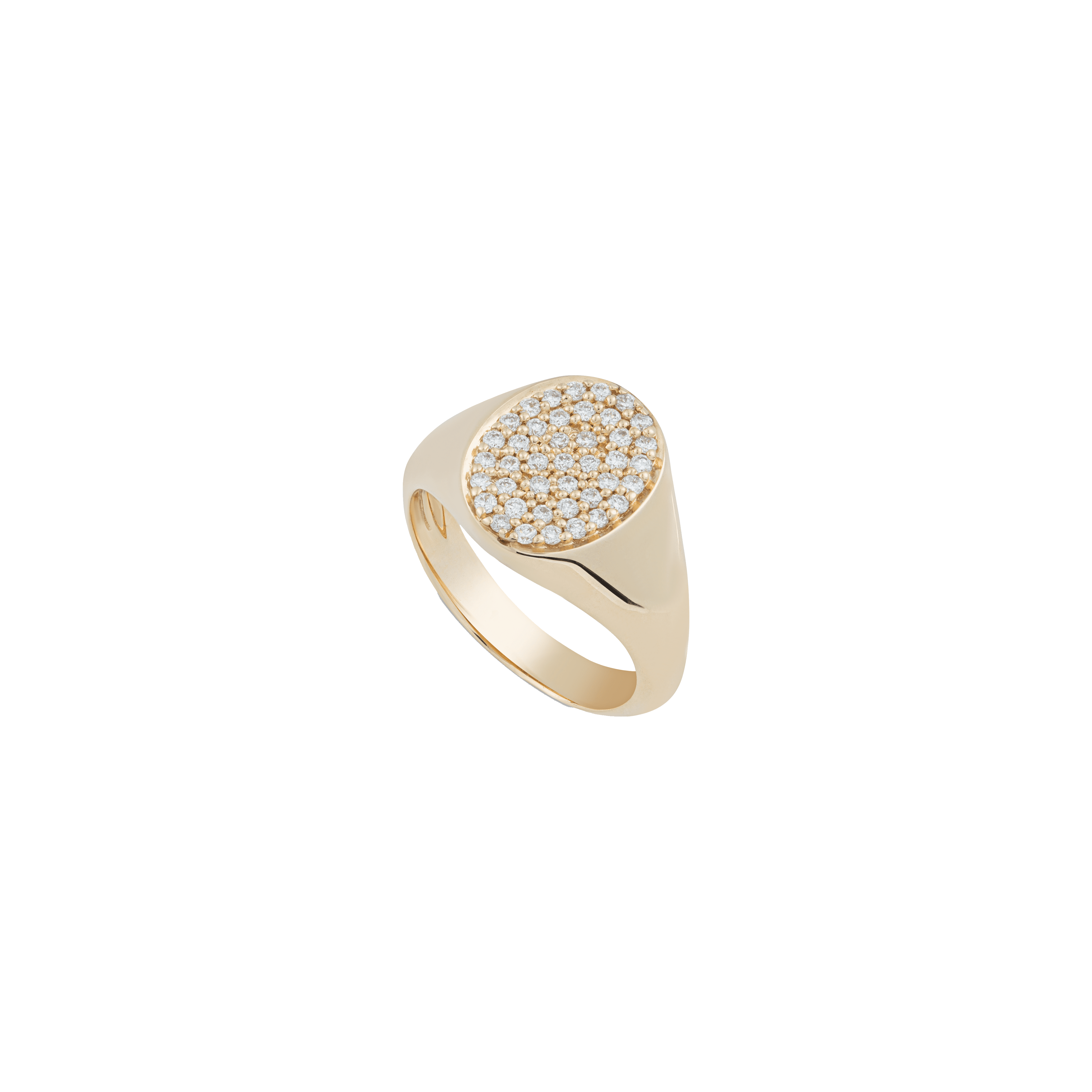 Moon pinky ring - 14K Recycled Gold Pinky Ring -  The Future Rocks -    1