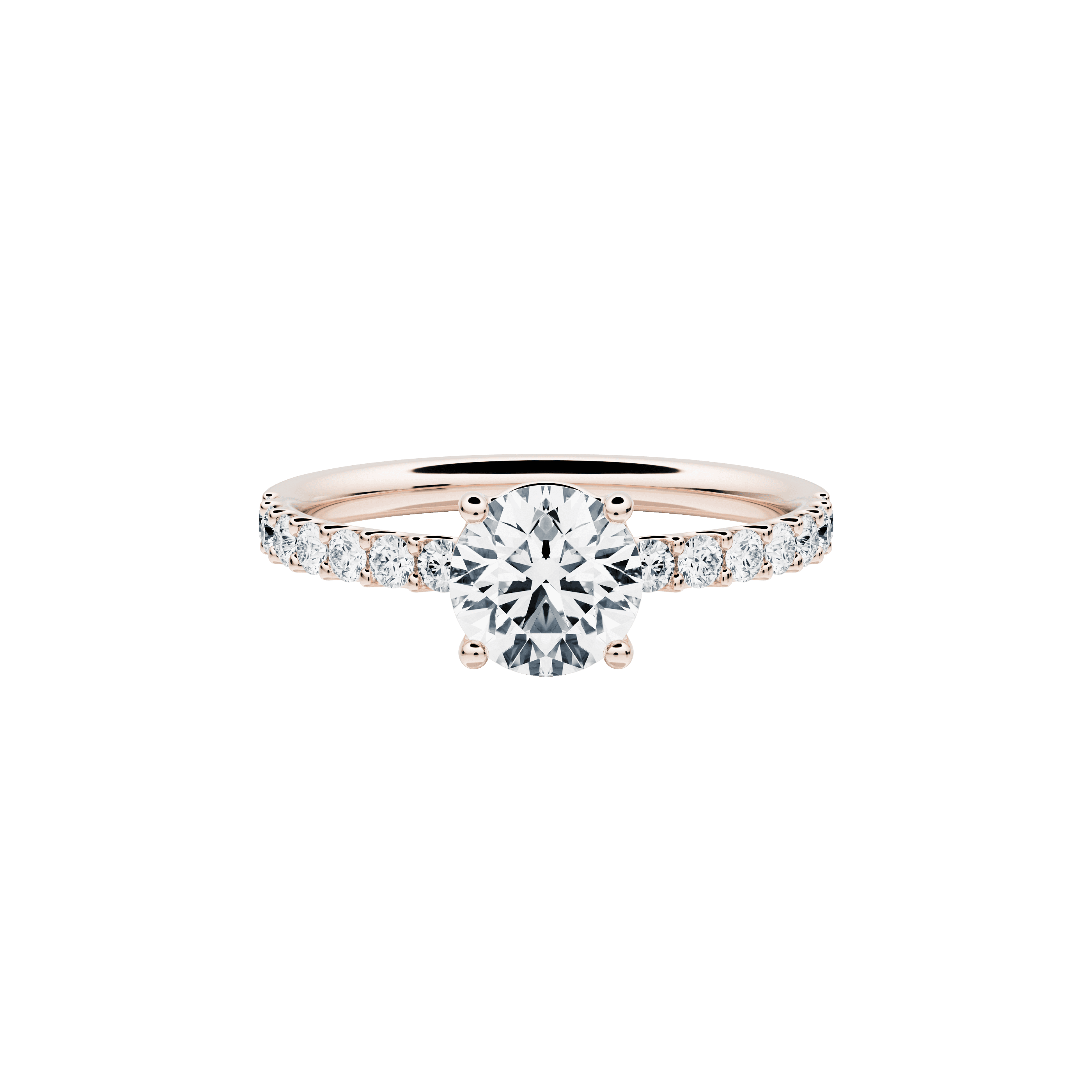 Norah ring - Lab-Grown Diamond Pavé Solitaire Ring - The Future Rocks - 1
