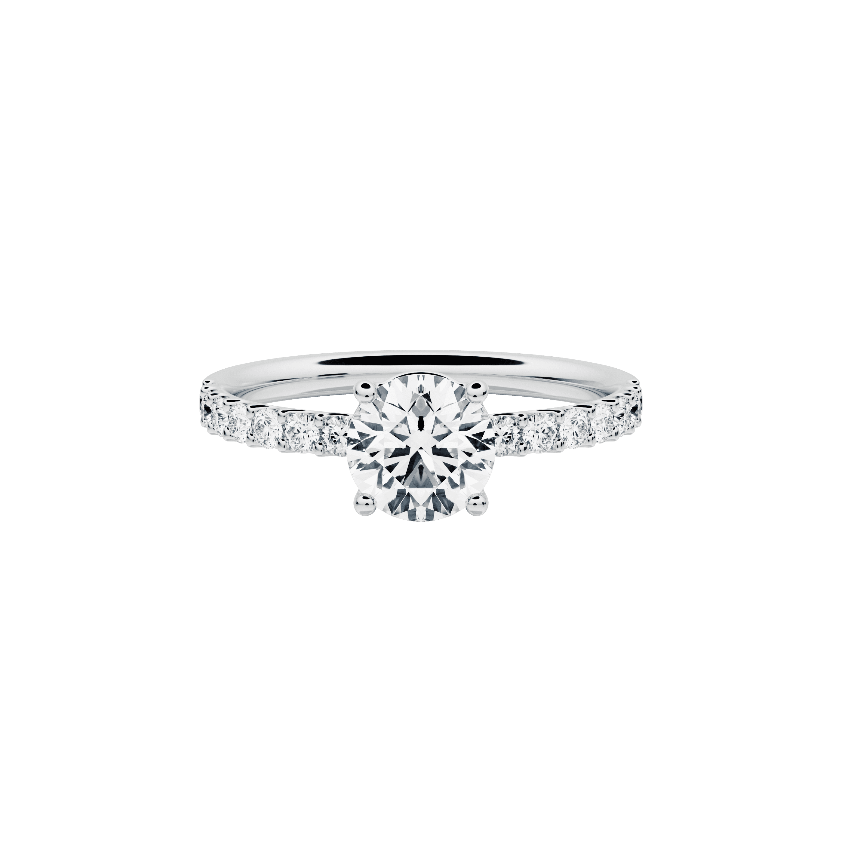 Norah ring - Lab-Grown Diamond Pavé Solitaire Ring - The Future Rocks - 3