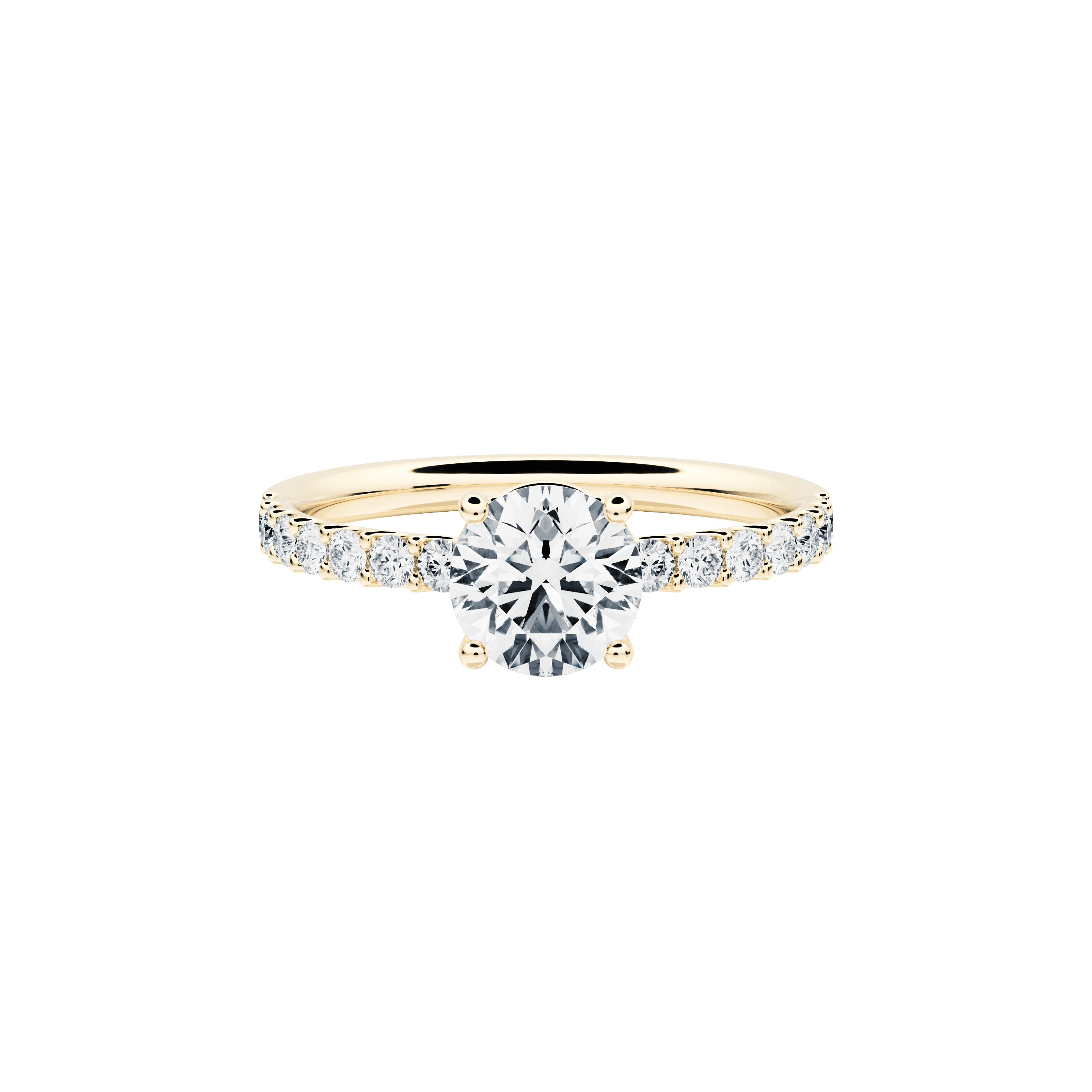 Norah ring - Lab-Grown Diamond Pavé Solitaire Ring - The Future Rocks - 5