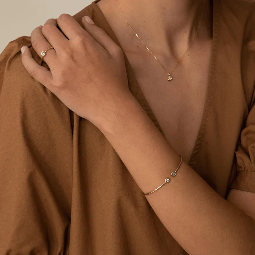 Orapa blanca necklace - Bezel Set Diamond Necklace - The Future Rocks - 2