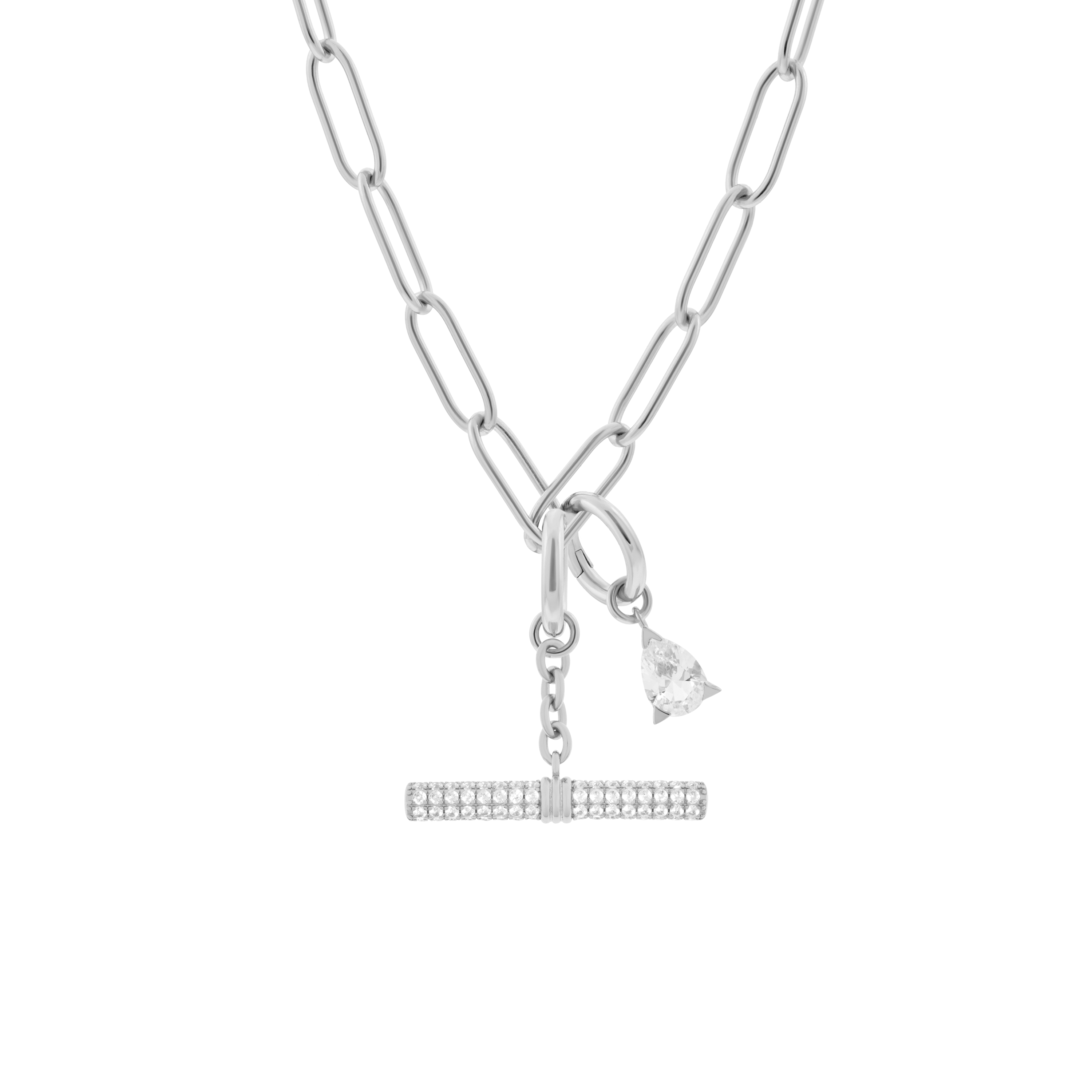 Phoebe necklace with 2 charms in 925 sterling silver