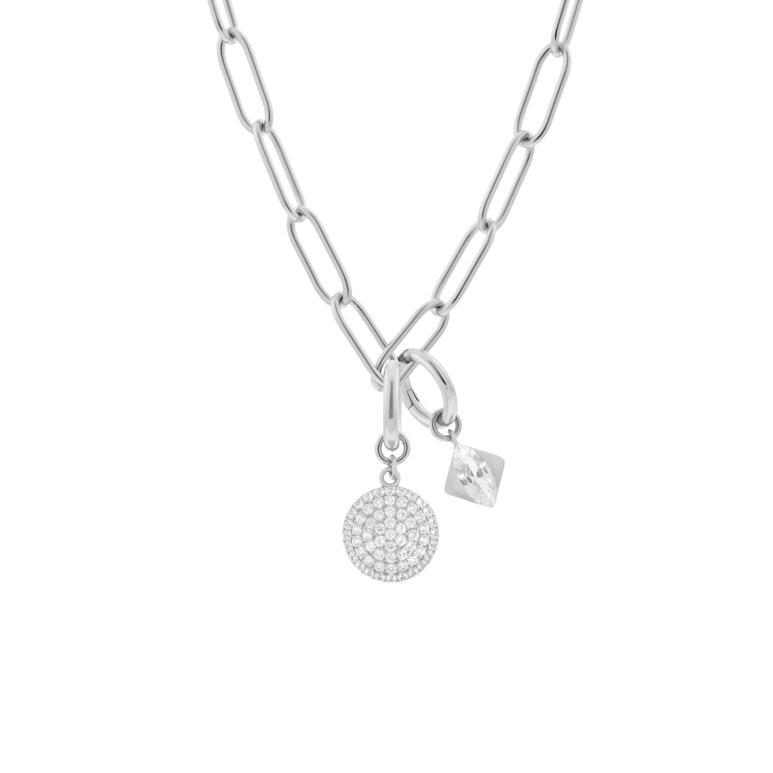 Phoebe necklace with 2 charms in 925 sterling silver